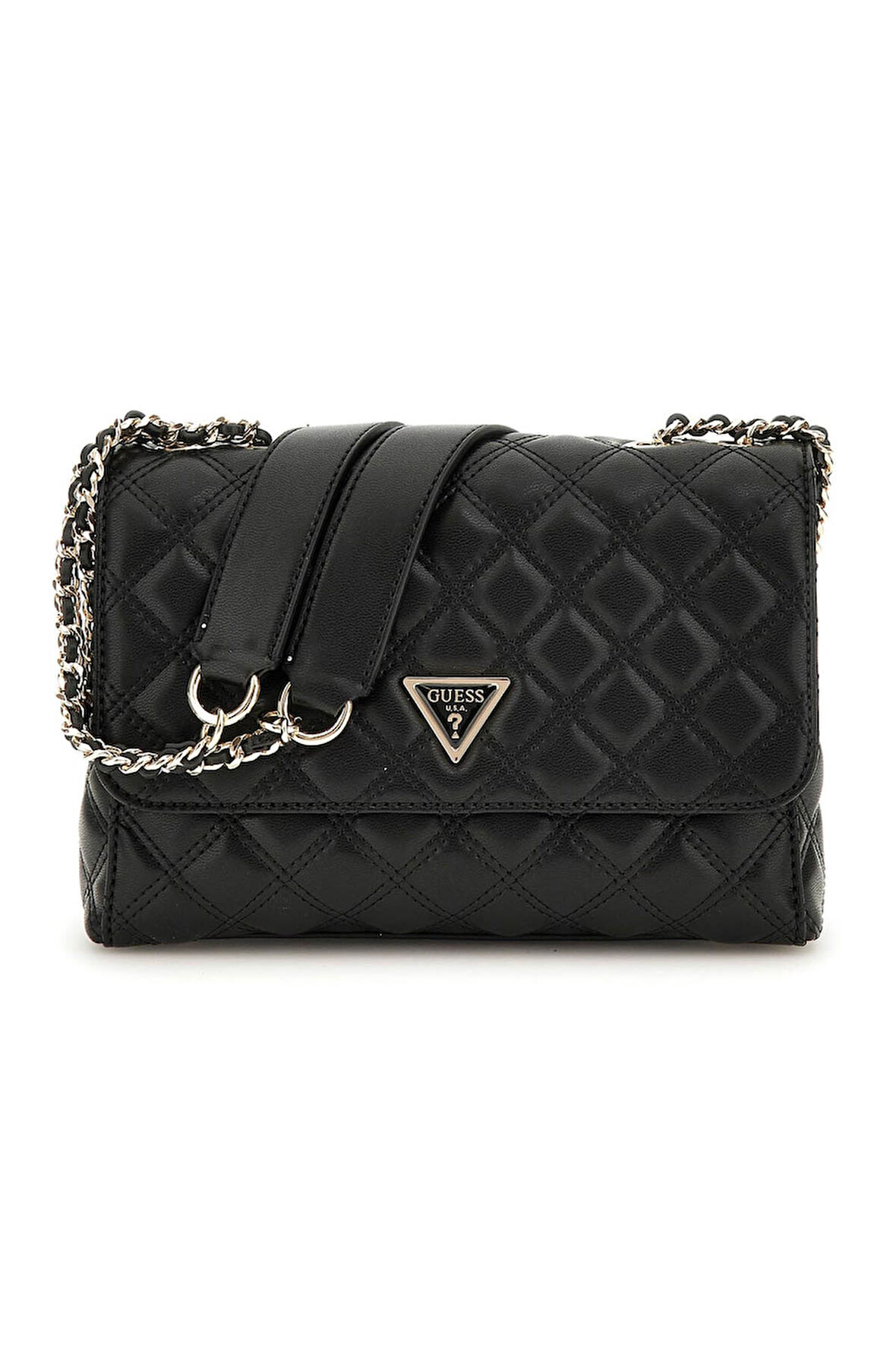 Kadın Kapitone Zincir Askılı Omuz Çantası - Siyah | undefined