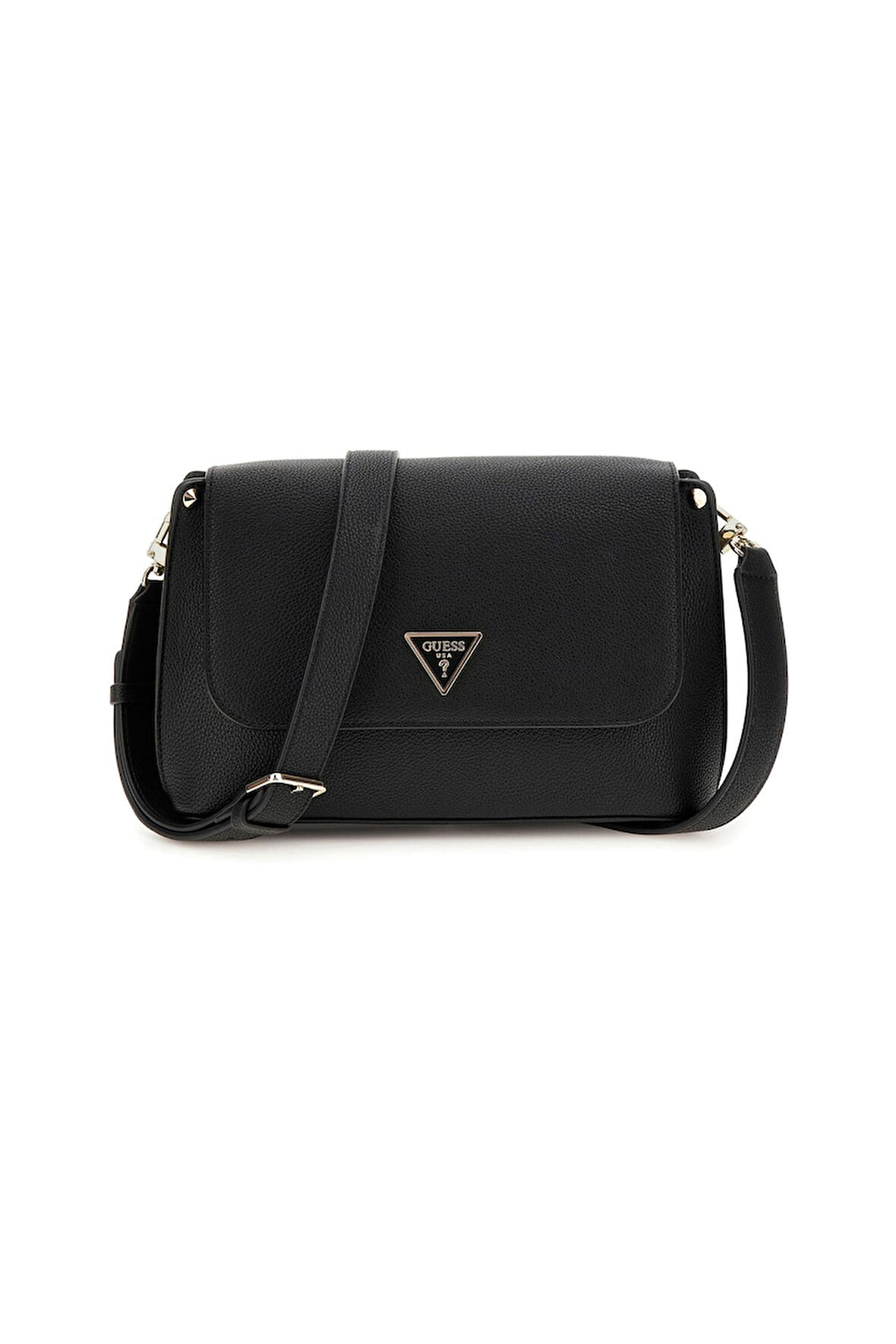 Kadın Metal Logolu Çapraz Askılı Çanta - Siyah | undefined