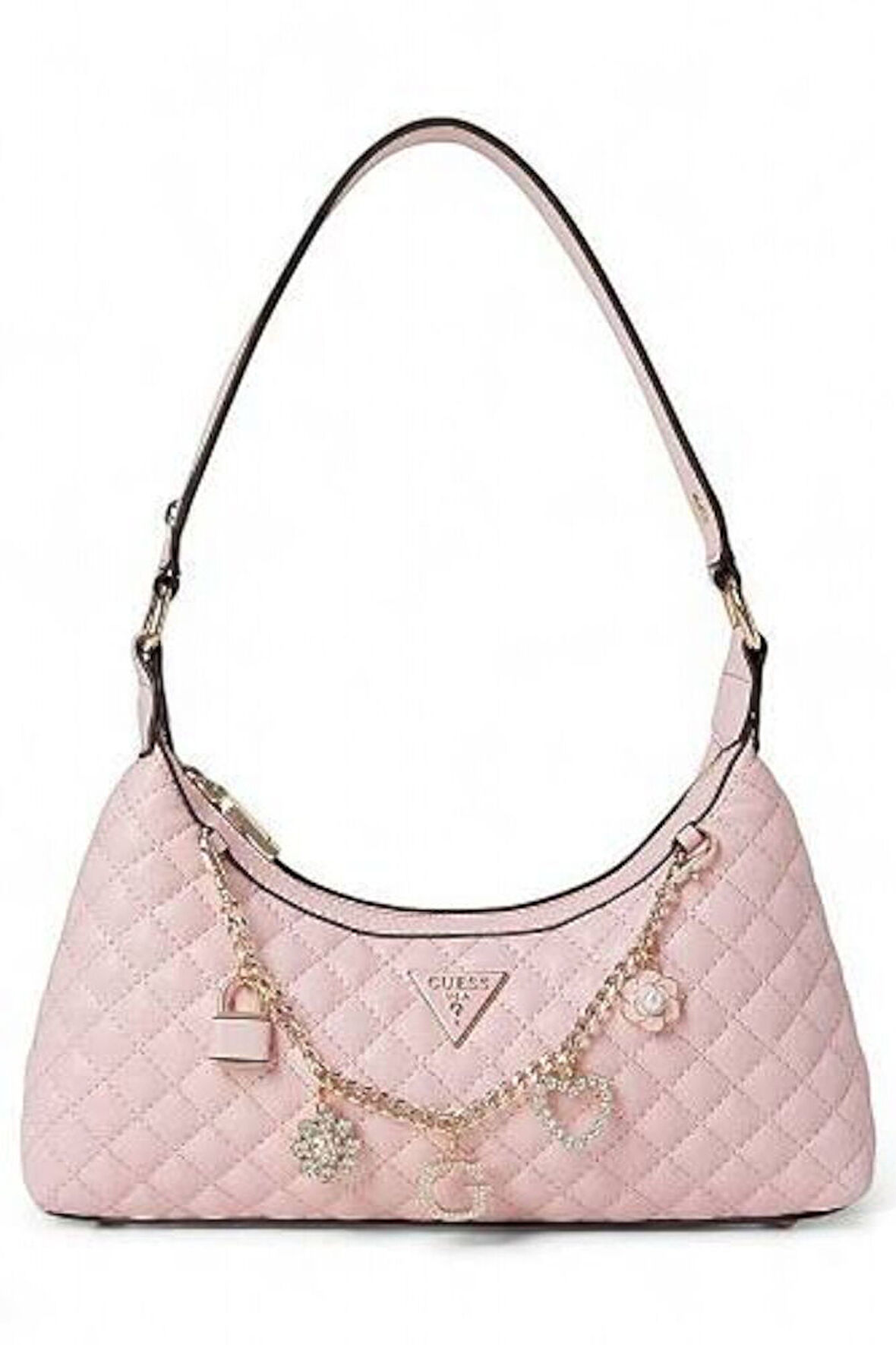 Guess Everlee Pembe Kadın Omuz Çantası HWEG8679180