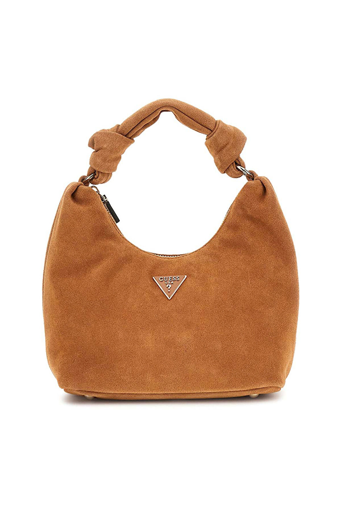 Kadın Düğümlü Saplı Süet Deri Omuz Çantası - Kahverengi | undefined