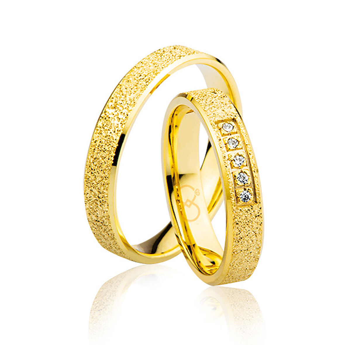 Sarı Taşlı Altın Alyans 1904-2