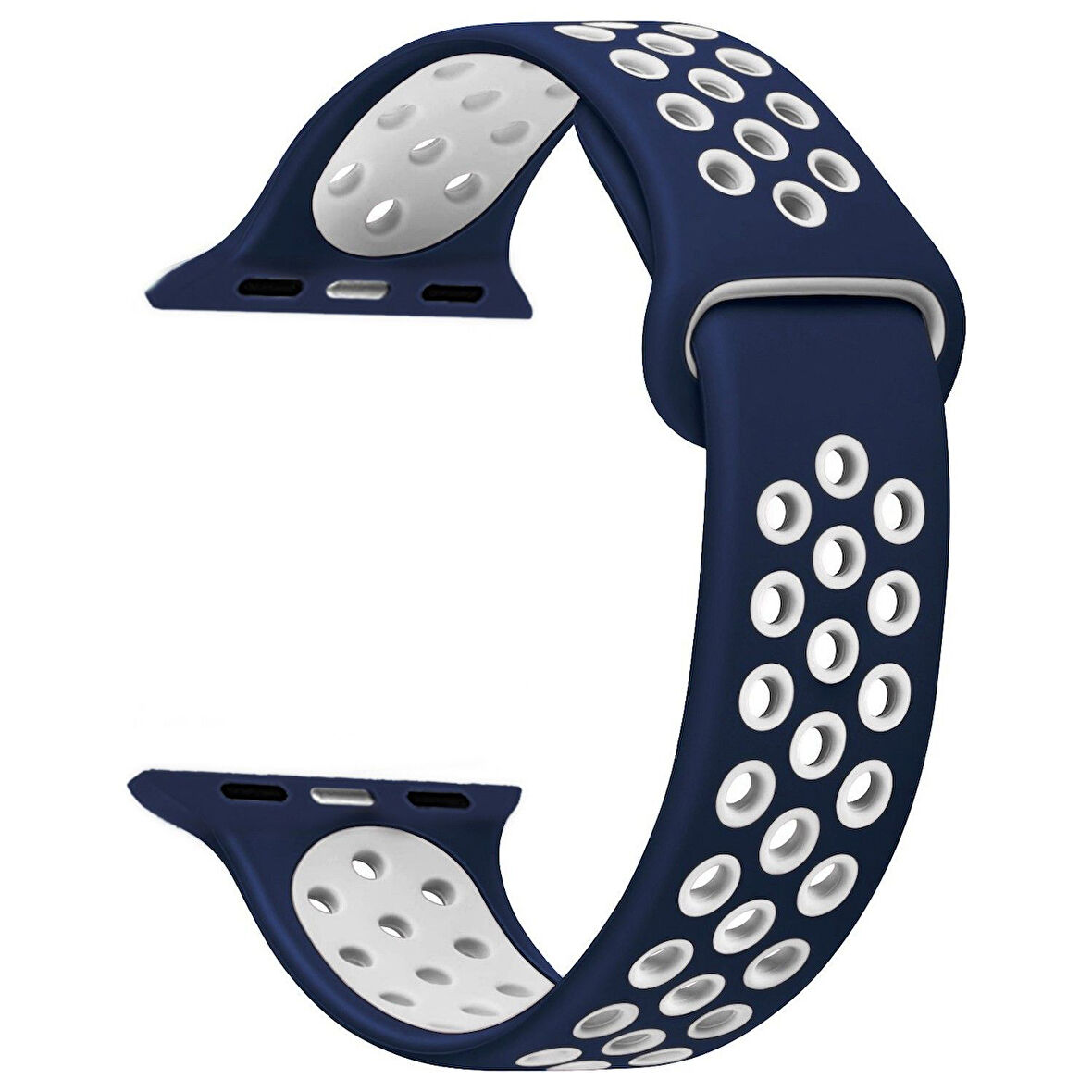 Gpack Apple Watch 10 46mm Kordon Delikli Çift Renk Silikon