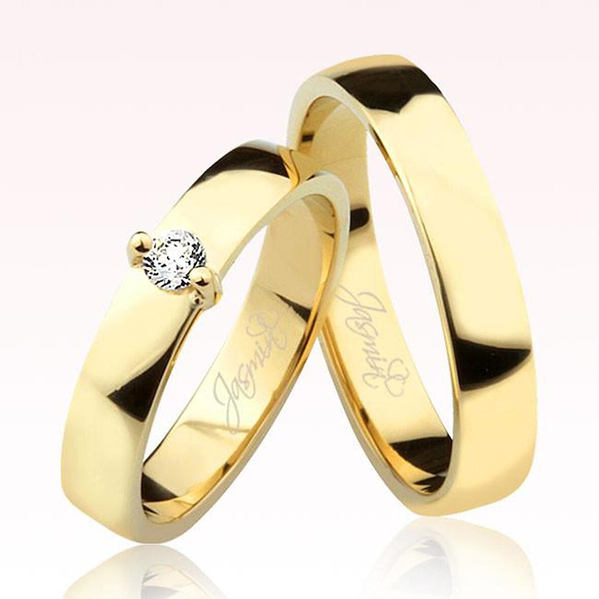 Sarı Tırnaklı Tektaş Altın Alyans 1905-4