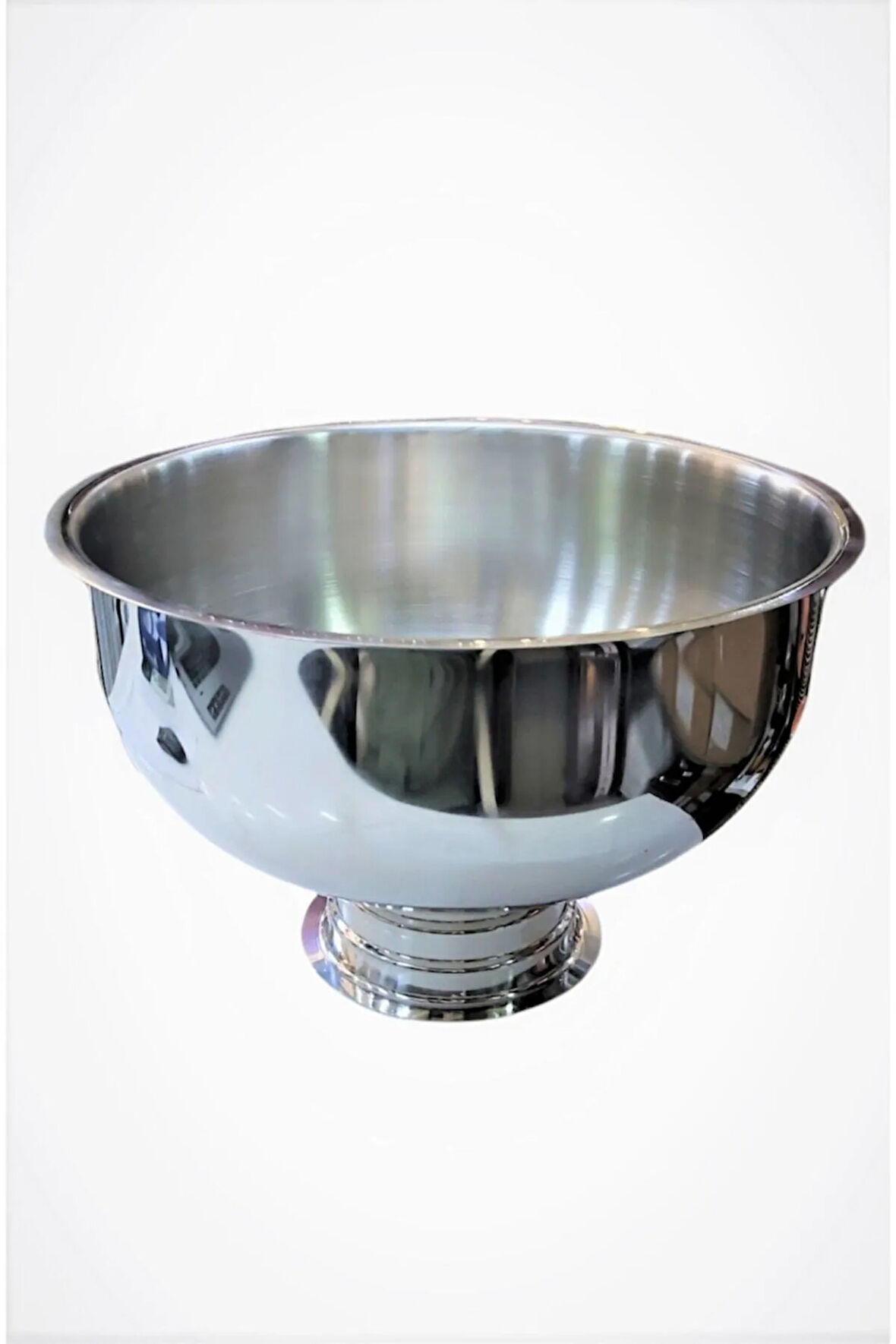 Paslanmaz Çelik Punch Kase, Ayaklı Şampanya ,şarap , Buz Kovası, 26 X 14 Cm