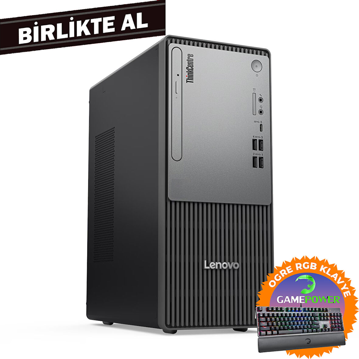 LENOVO ThinkCentre Neo 50T G5 i5-13400 16GB 512GB SSD Fdos Masaüstü PC+ Gaming Klavye 12UB000ETR 036
