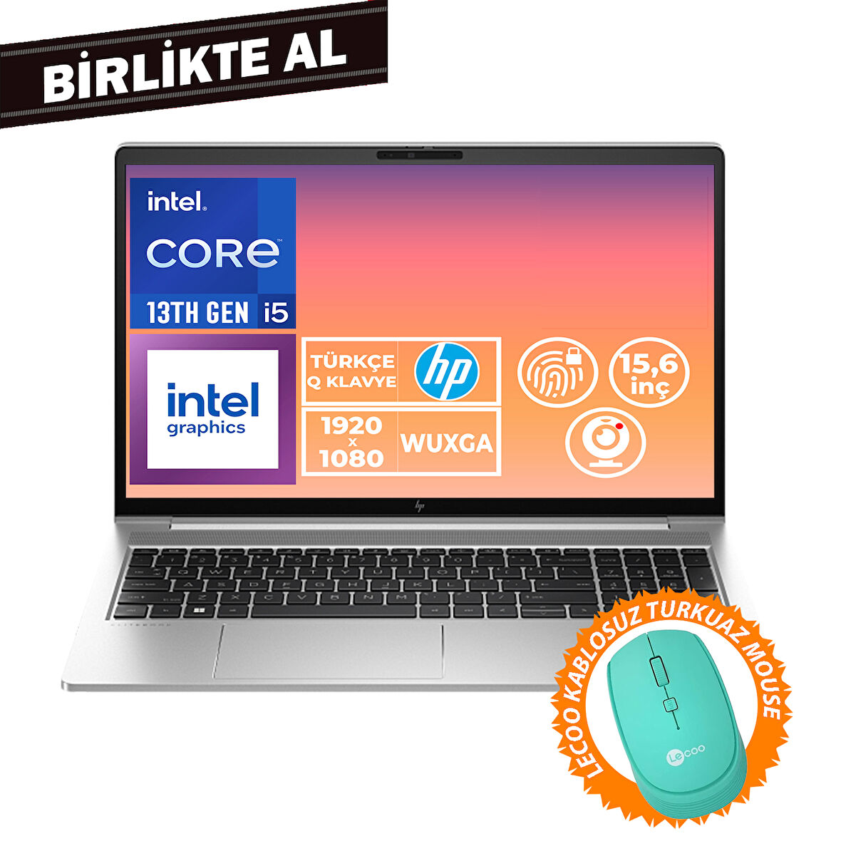 HP EliteBook 650 G10 i5-1335U 16GB 512GB SSD 15.6" FHD Freedos + Mouse B2PK5ES 040