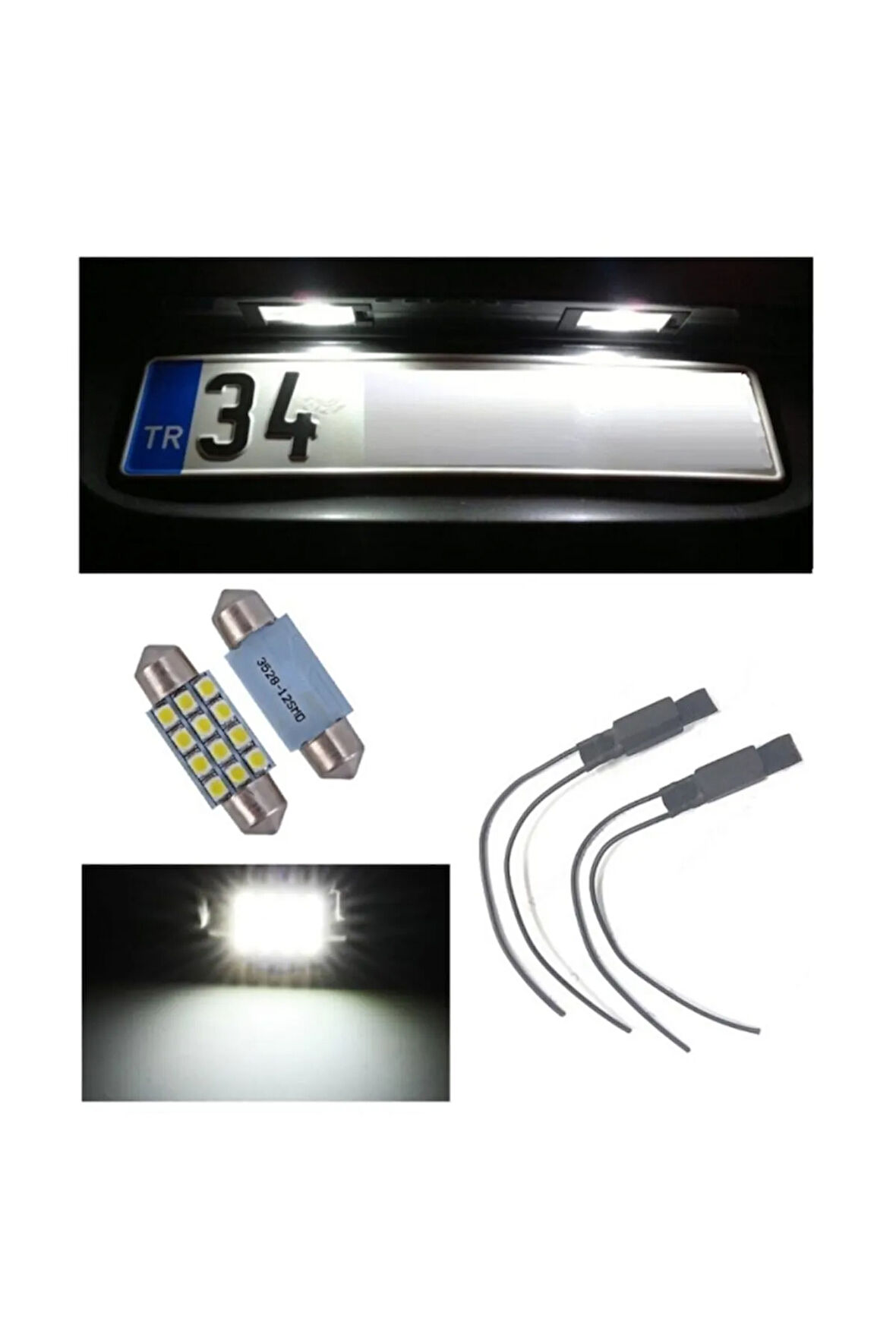 Audi A4 (2002-2012) Led Plaka Aydınlatma Ampul Seti
