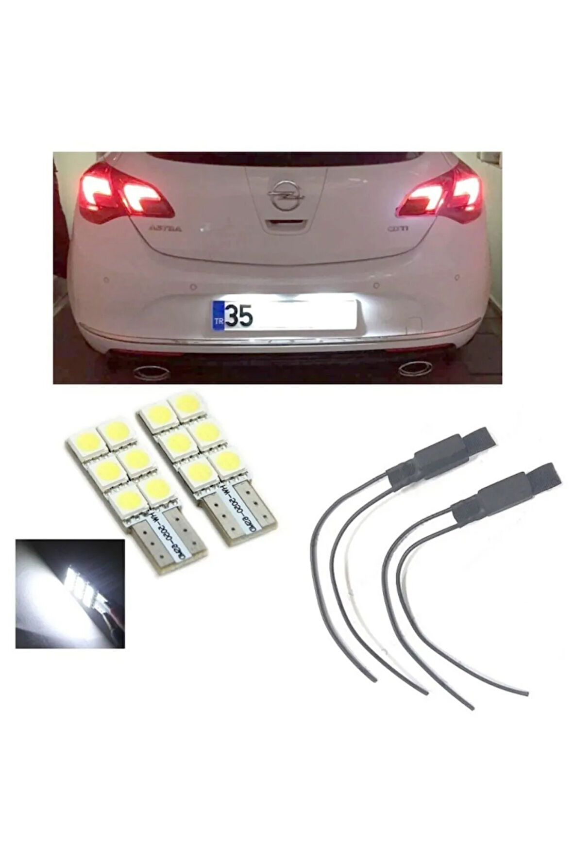 Opel Astra J Led Plaka Aydınlatma Seti