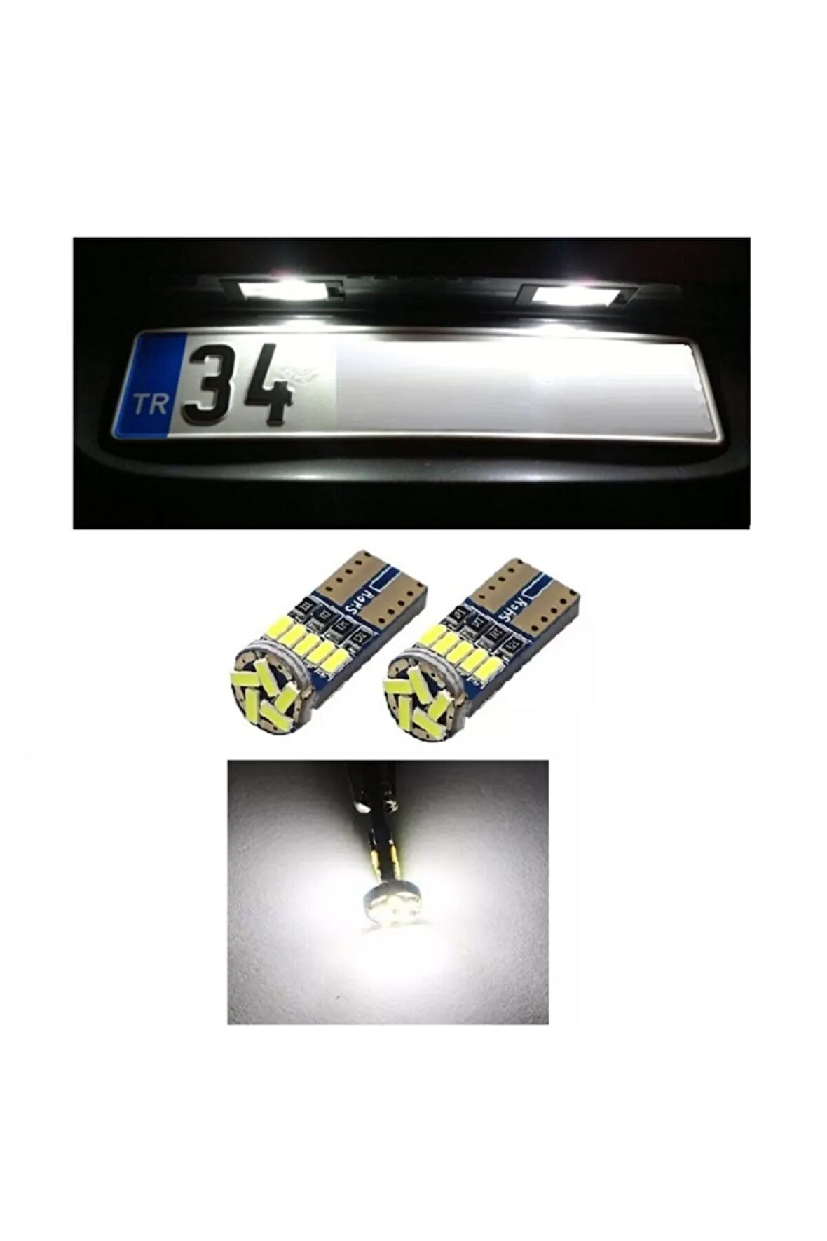 Hyundaı I20 Led Plaka Aydınlatma Ampulü T10 W5w