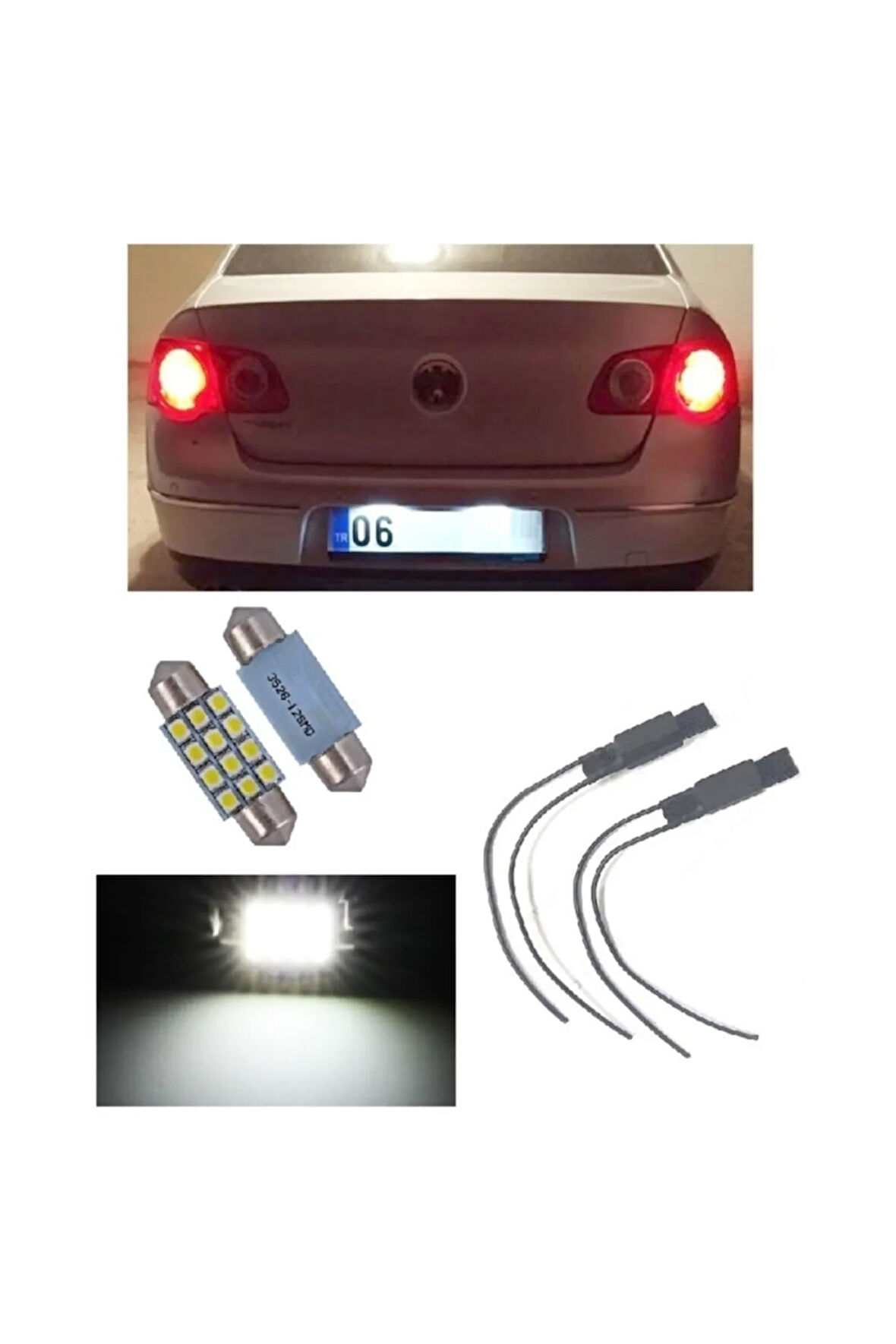 Vw Passat B6 Led Plaka Lambası Ampul Seti