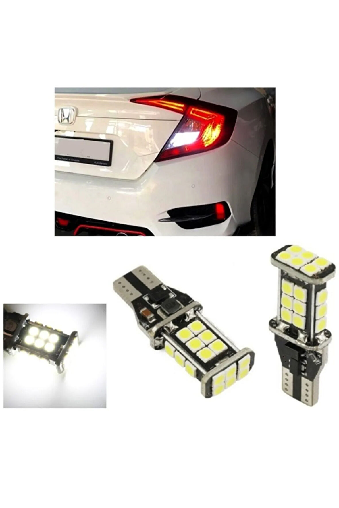 Honda Cıvıc Fc5 Led Geri Vites Ampulü W16w T15 Beyaz