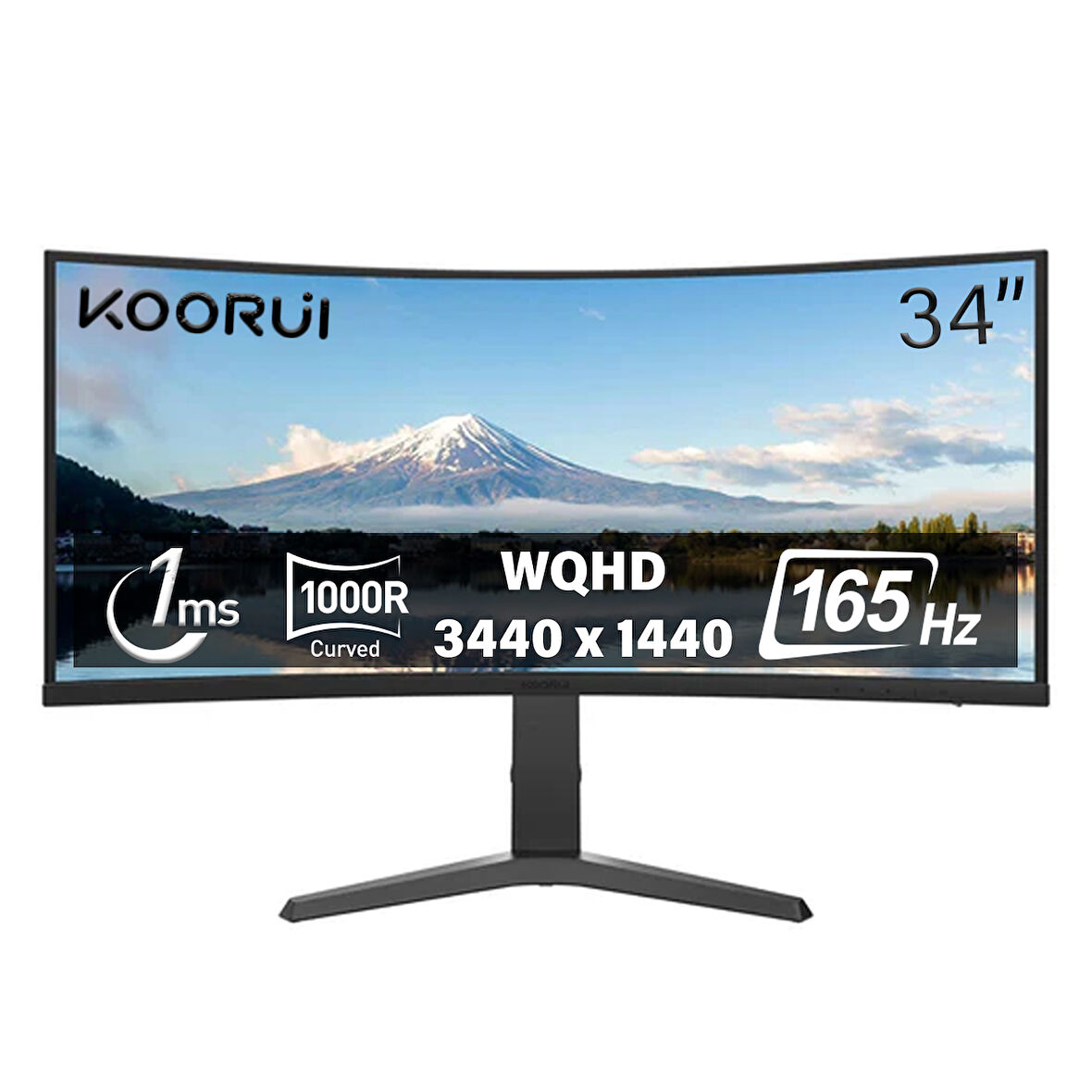 Koorui 1ms 165Hz 34" 3440x1440 WQHD Curved Gaming Monitör 34E6UC