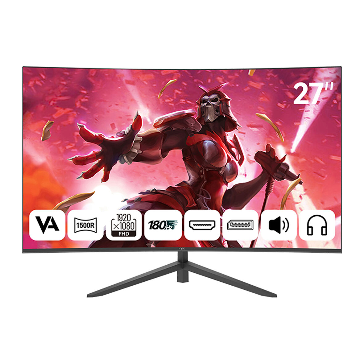 NPC 1ms 180Hz 27" 1920x1080 FHD Curved Monitör MD270K-V