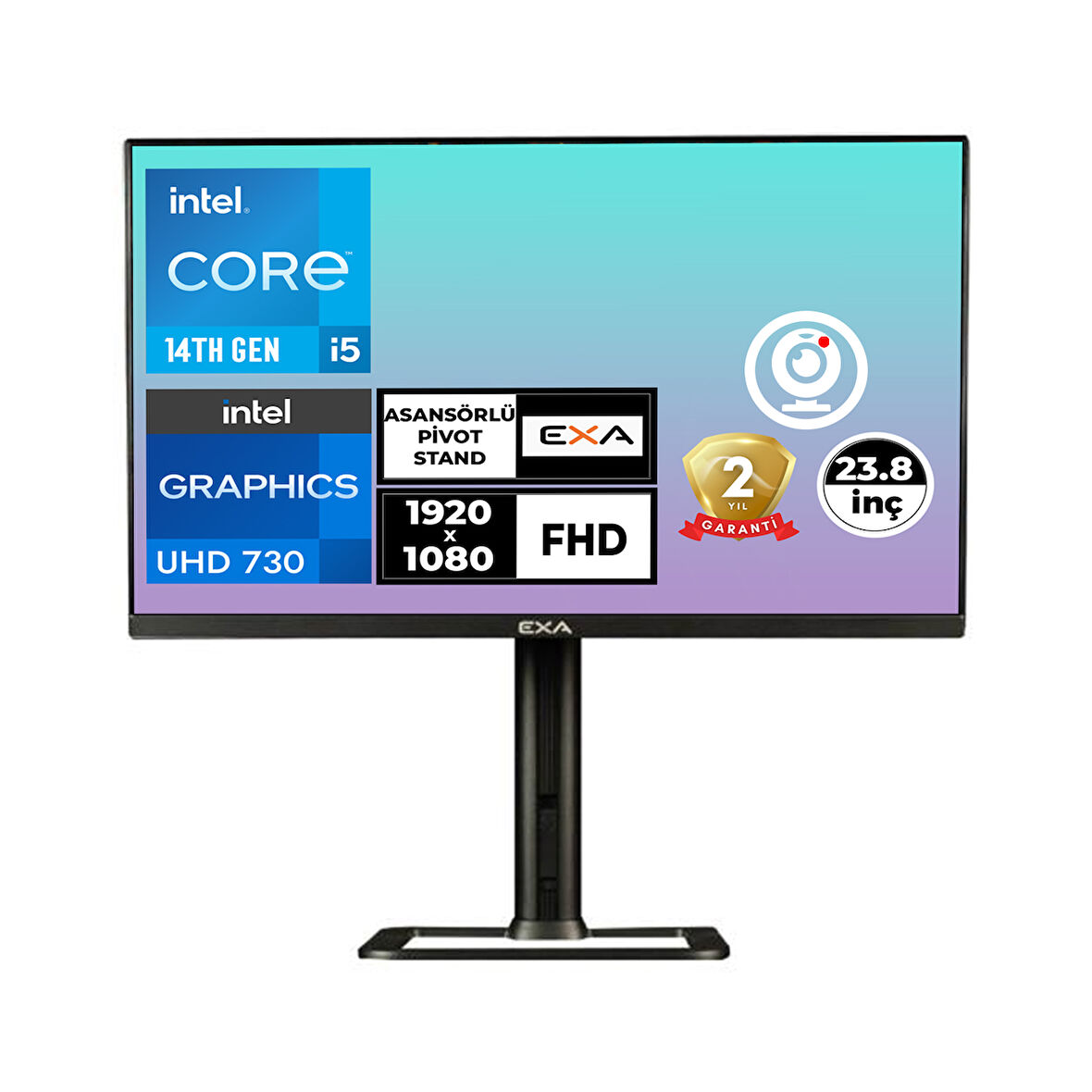 EXA C54 i5-14400 24GB 512GB SSD 23.8" FHD Freedos All In One Pc X24SPR 002