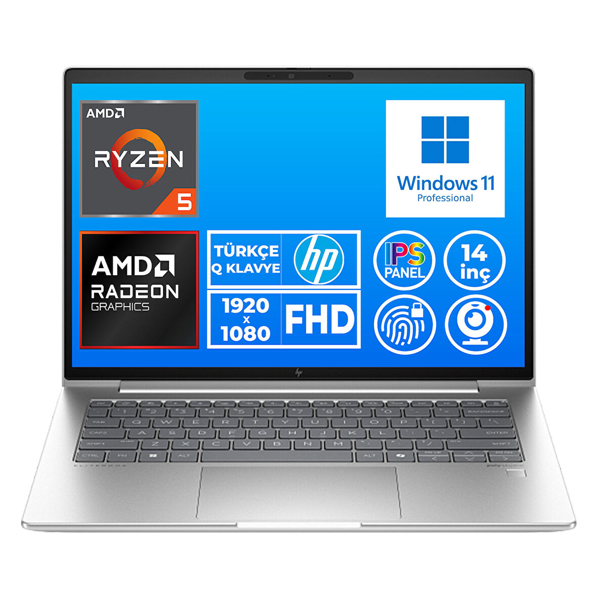 HP EliteBook 645 G9 Ryzen 5 Pro 5675U 24GB 1TB SSD 14" FHD W11P Taşınabilir Bilgisayar 5Y3J0EA 006