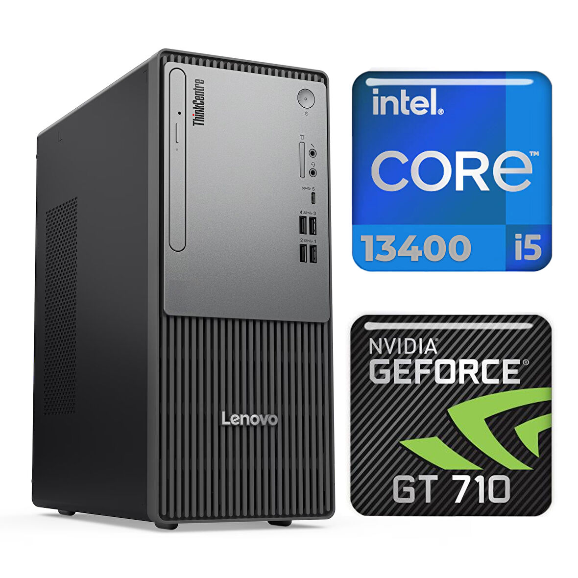 LENOVO ThinkCentre Neo 50T G5 i5-13400 8GB 512GB SSD 4 GB GT710 W11P Masaüstü PC 12UB000ETR 029