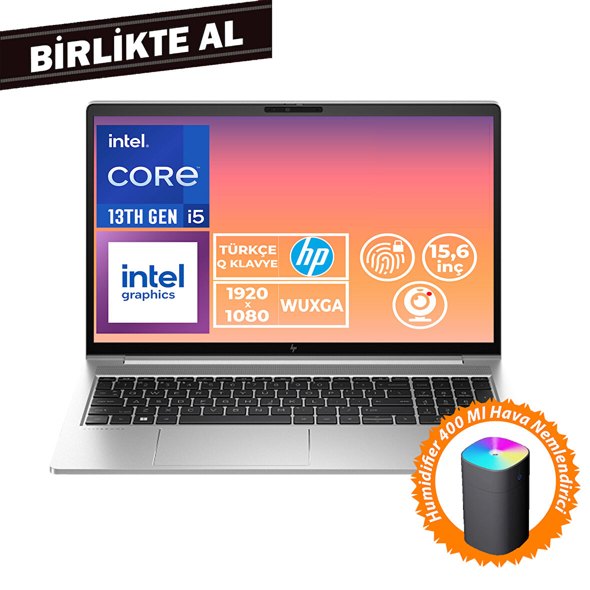 HP EliteBook 650 G10 i5-1335U 32GB 1TB SSD 15.6" FHD W11P + Hava Nemlendirici B2PK5ES 048