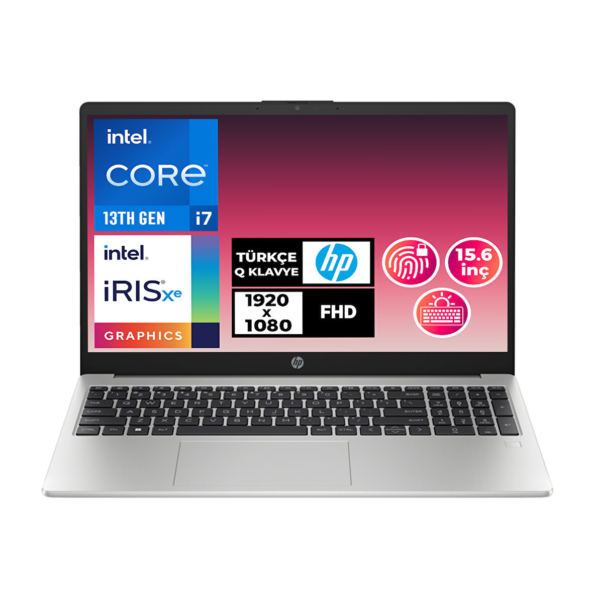 HP 250 G10 i7-1355U 64GB 4TB SSD 15.6" FHD Freedos Taşınabilir Bilgisayar 968L4ET 008