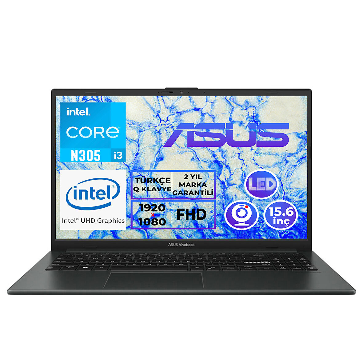 ASUS VivoBook Go 15 i3-N305 8GB 1TB SSD 15.6" FHD Freedos Laptop E1504GA-NJ276 003