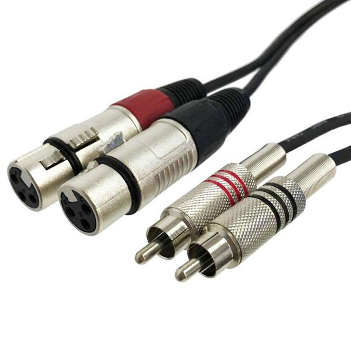 2 Rca Erkek- 2 Xlr Dişi Kablo 3 metre