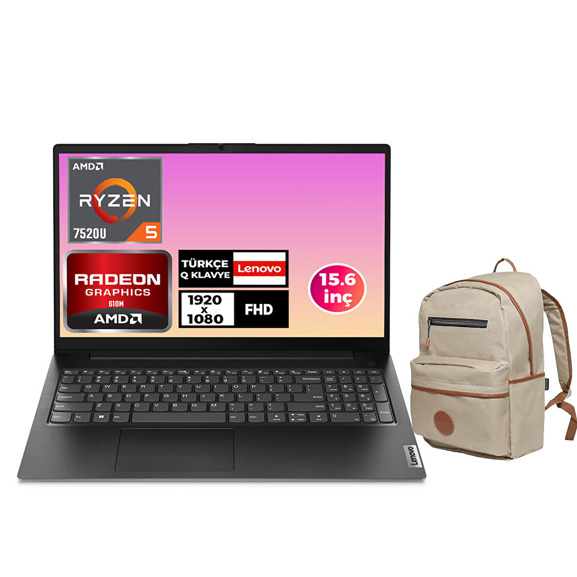 Lenovo V15 G4 Ryzen 5 7520U 8GB 1TB SSD 15.6'' Fdos Taşınabilir Bilgisayar + Çanta 82YU0124TX 004