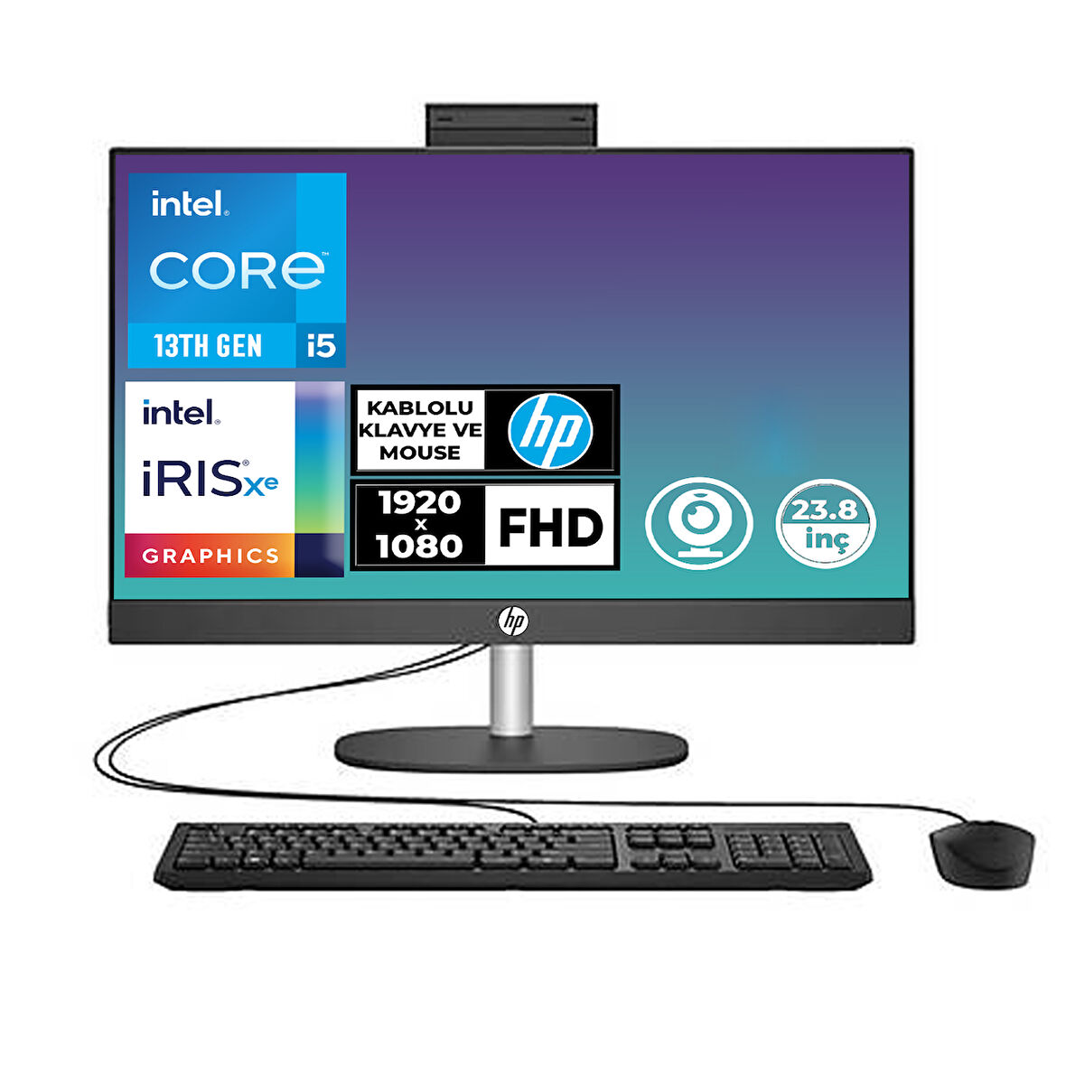 HP ProOne 240 G10 i5-1334U 8GB 512GB SSD 23.8" FHD W11P All In One PC B6JD5ES 031