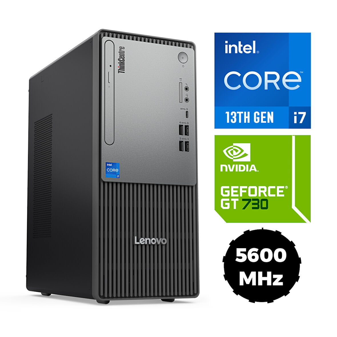 Lenovo ThinkCentre Neo 50T G5 i7-13700 64GB 4TB SSD 4 GB GT730 W11P Masaüstü PC 12UB000LTR 042