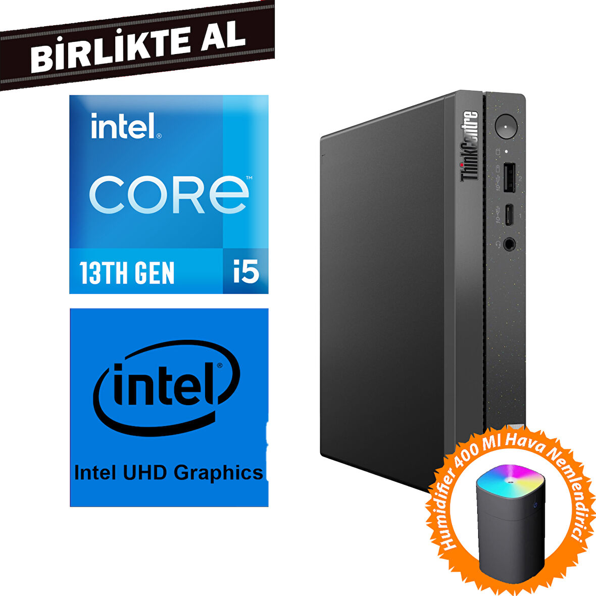 Lenovo ThinkCentre Neo 50Q G4 i5-13420H 16GB 512GB SSD W11P Mini Pc+Hava Nemlendirici 12LMS4XCTX 033