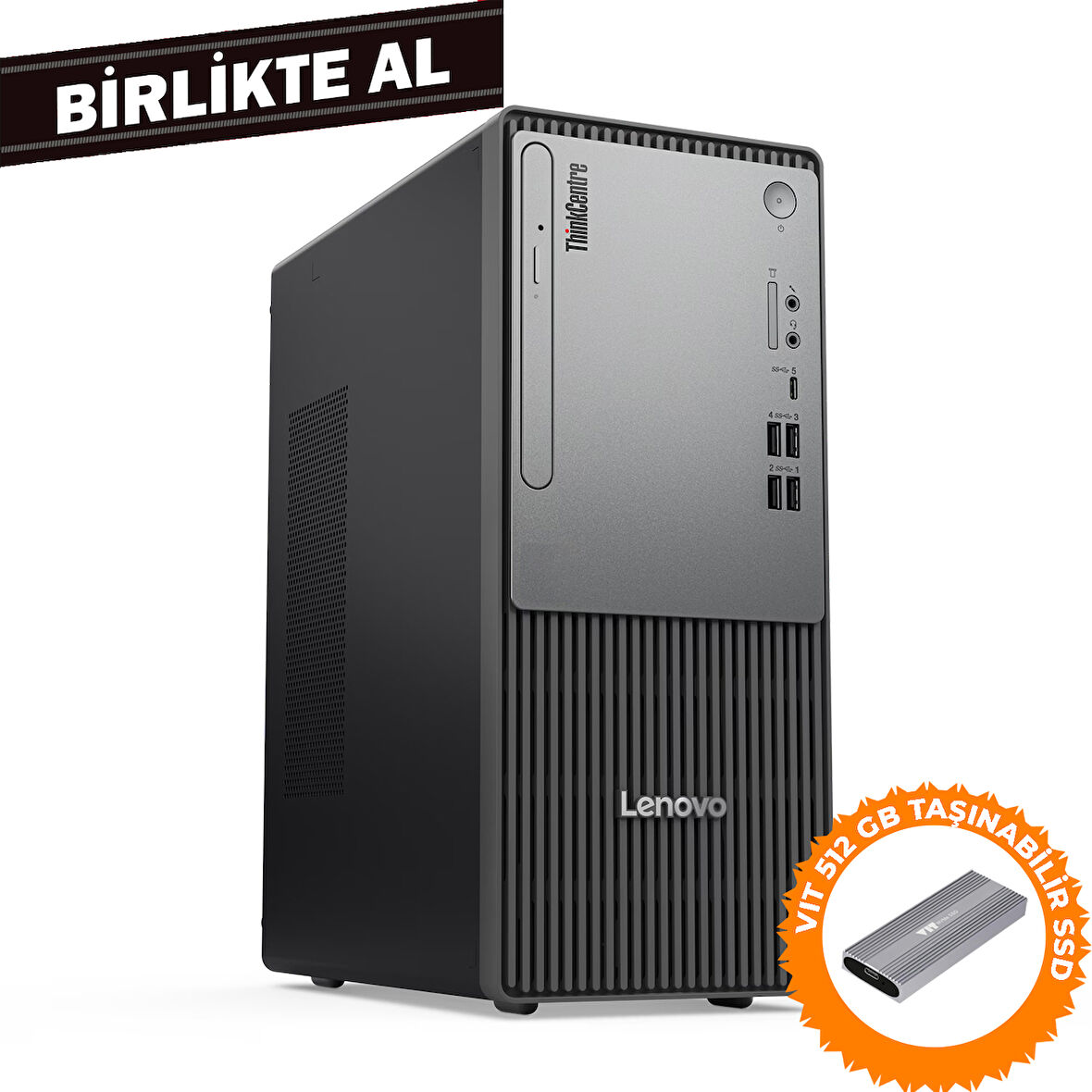 LENOVO ThinkCentre Neo 50T G5 i5-13400 8GB 512GB SSD Fdos Masaüstü PC+ VIT 512 GB SSD 12UB000ETR 034