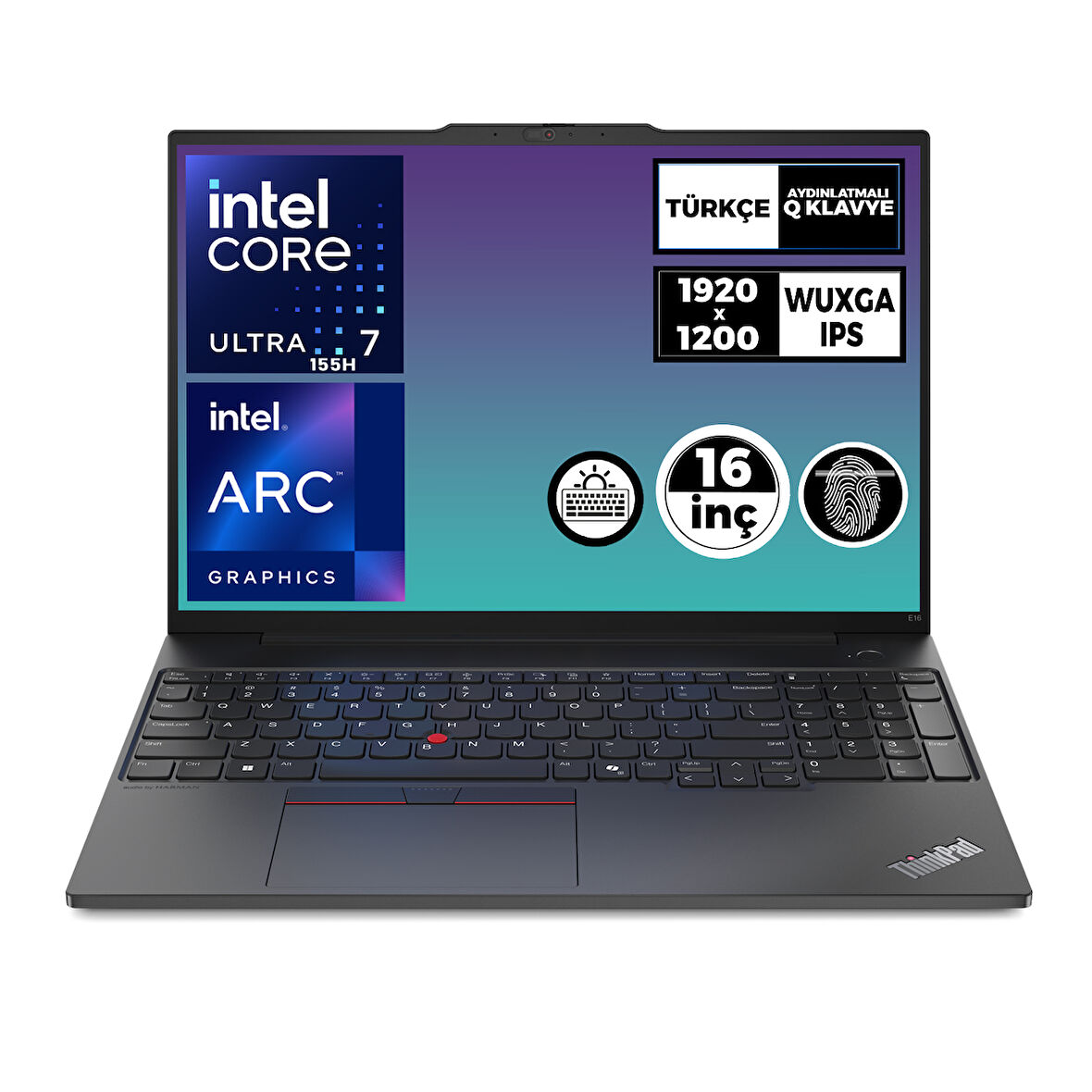 Lenovo ThinkPad E16 Gen 2 Ultra 7 155H 24GB 2TB SSD 16" WUXGA Fdos Dizüstü Bilgisayar 21MA002UTX 006