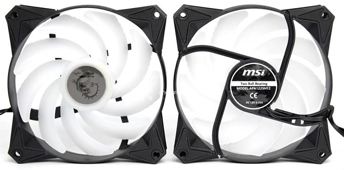 MSI Argb 120mm Fan 4pin Pwm + 5v 3pin - Apa1225m12 Mag 240r 360)