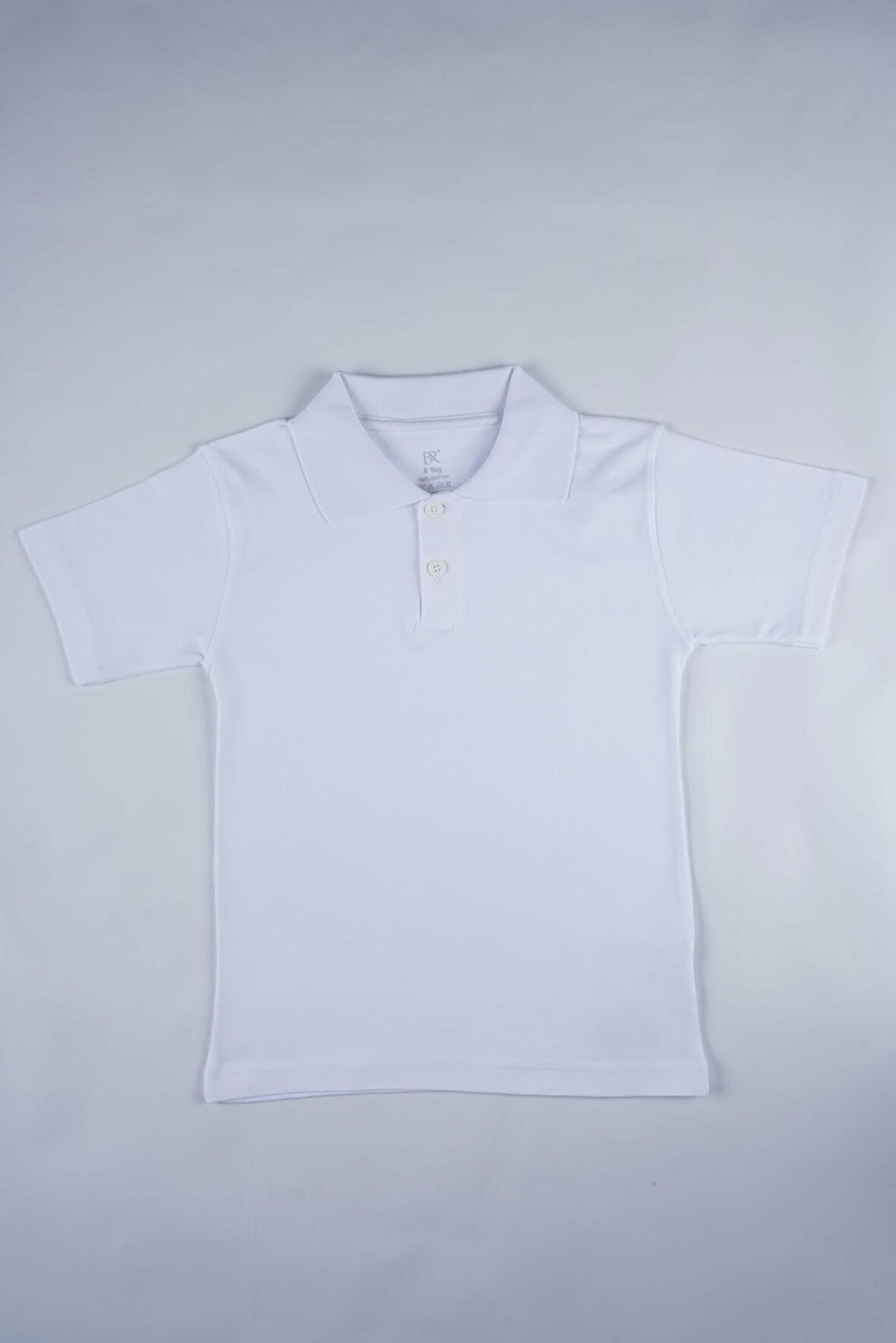 KISA KOL POLO YAKA BEYAZ LAKOS OKUL TİŞÖRTÜ