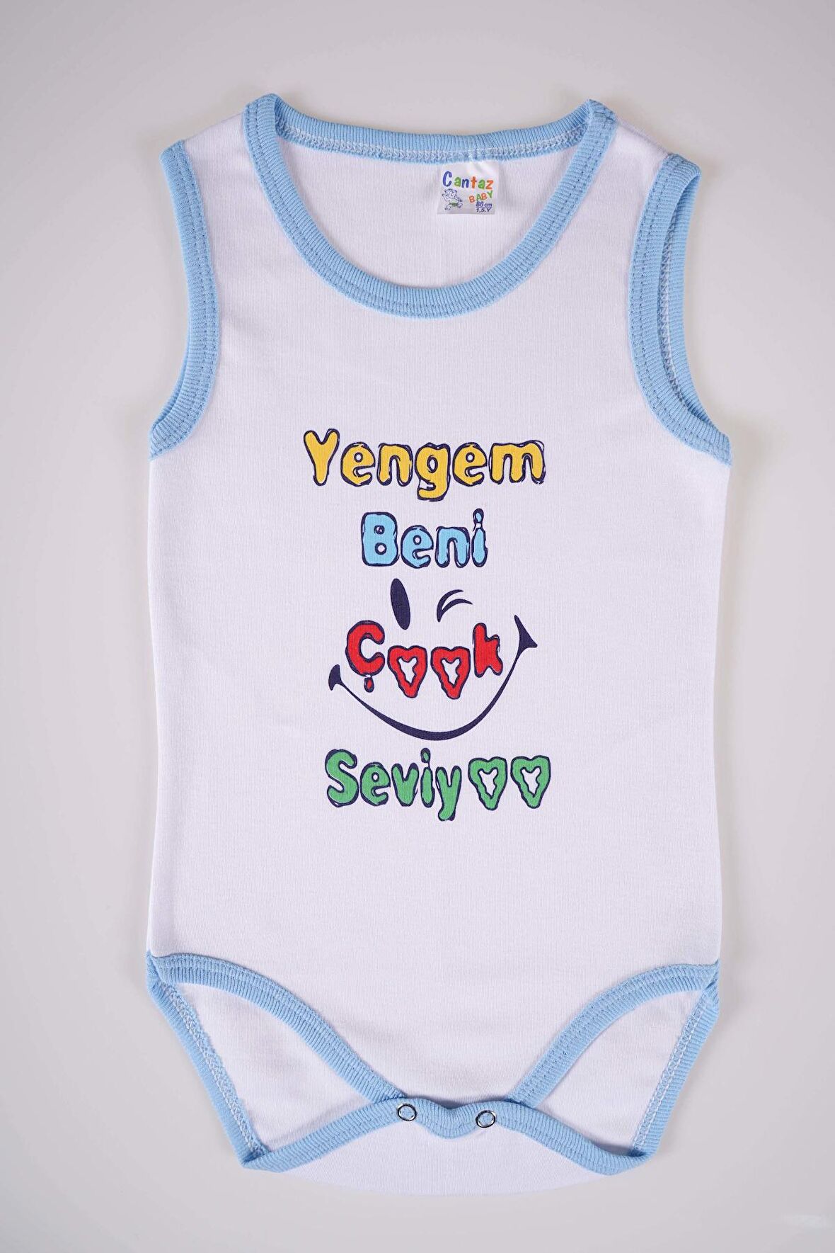 YENİ SEZON YENGEM BENİ ÇOK SEVİYO YAZILI PAMUK BEBEK BADİ ZIBIN