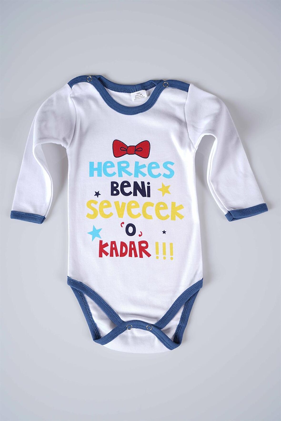 YENİ SEZON HERKES BENİ SEVECEK YAZILI BEBEK ÇOCUK UZUN KOL PAMUK BADY ZIBIN