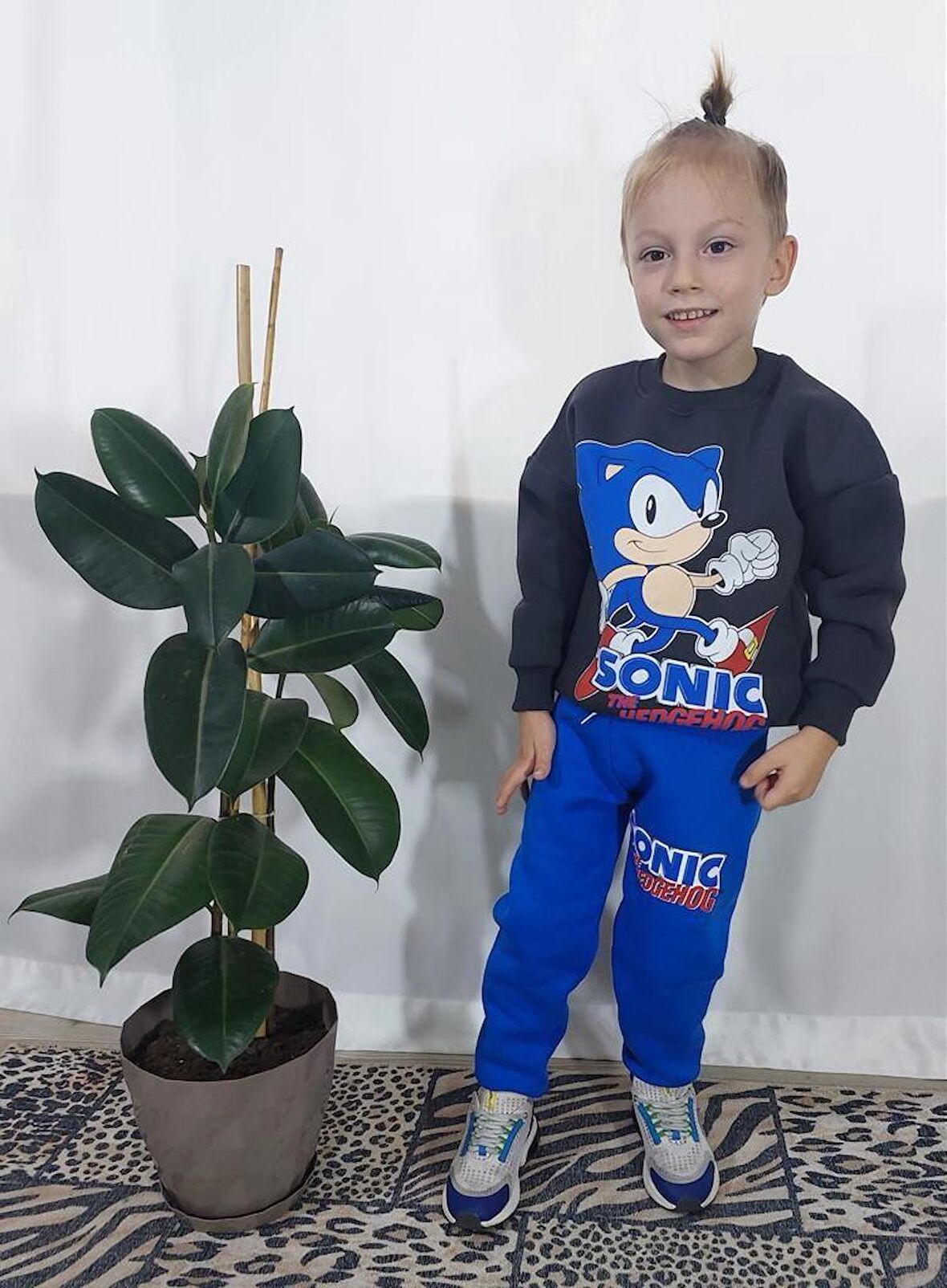 ERKEK ÇOCUK SNOOPY VE SONİC 3 İPLİK PAMUK EŞOFMAN TAKIMI