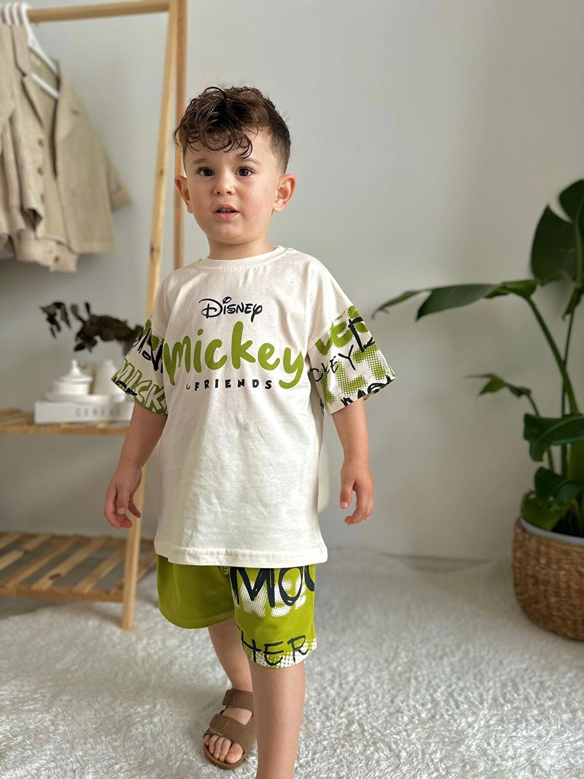 ERKEK ÇOCUK MİCKEY MODELLİ PAMUK ŞORTLU TAKIM