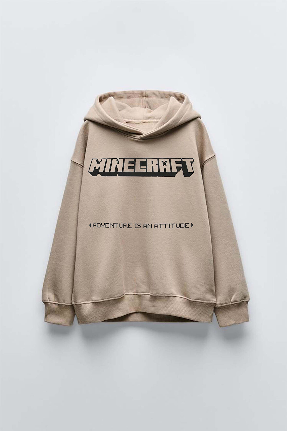 ERKEK ÇOCUK MINECRAFT MODELLİ PAMUK KAPŞONLU SWEAT