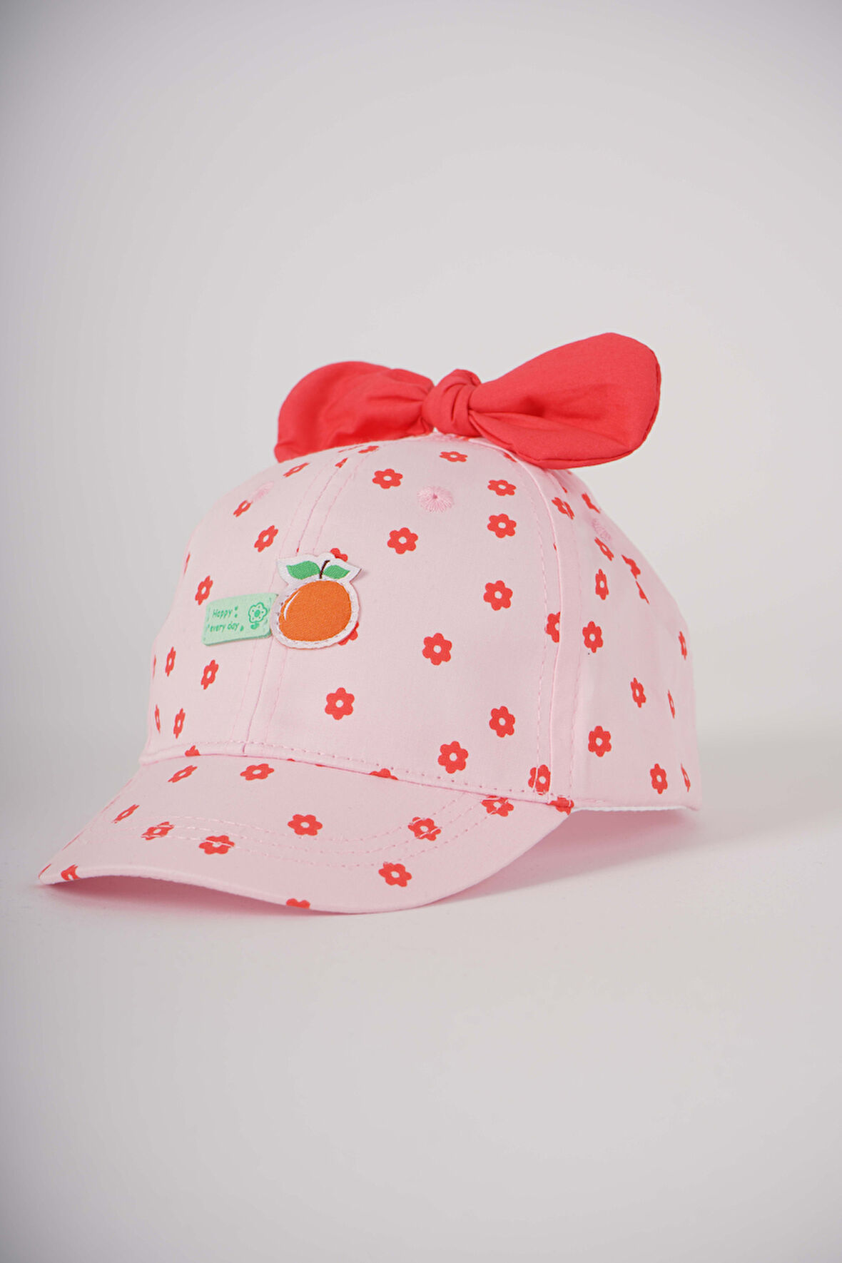 KİTTİ KIZ BEBEK 1-3 YAŞ FİYONK MODELLİ ÇİÇEKLİ ŞAPKA