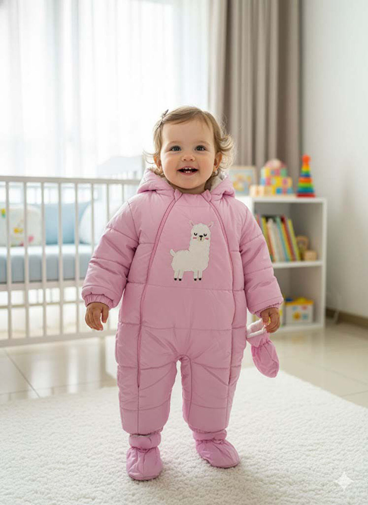 BEBEK İÇİ KÜRKLÜ ÇIKABİLEN PATİK VE ELDİVENLİ ASTRONOT TULUM