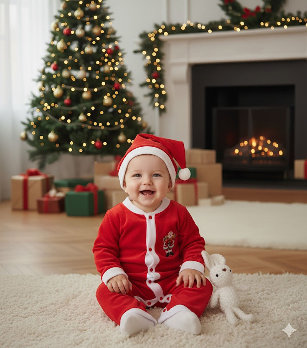 BEBEK YILBAŞI NOEL TEMALI NOEL BABA BAKILI TULUM