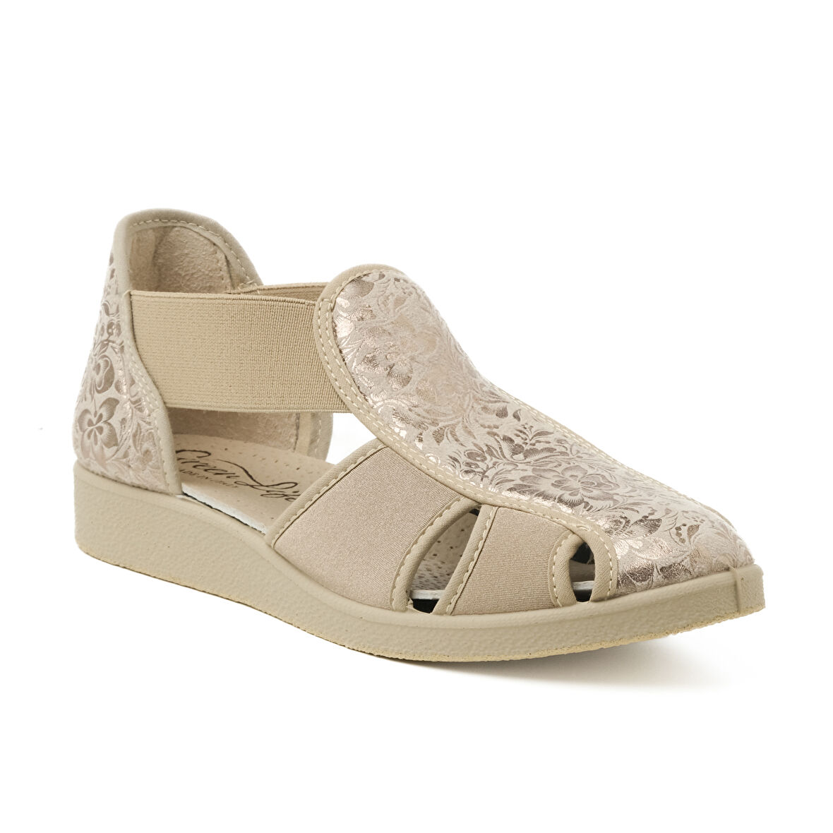 Kadın Sandalet 169 Green Life STRETCH WOMEN'S FOOTWEAR Beige
