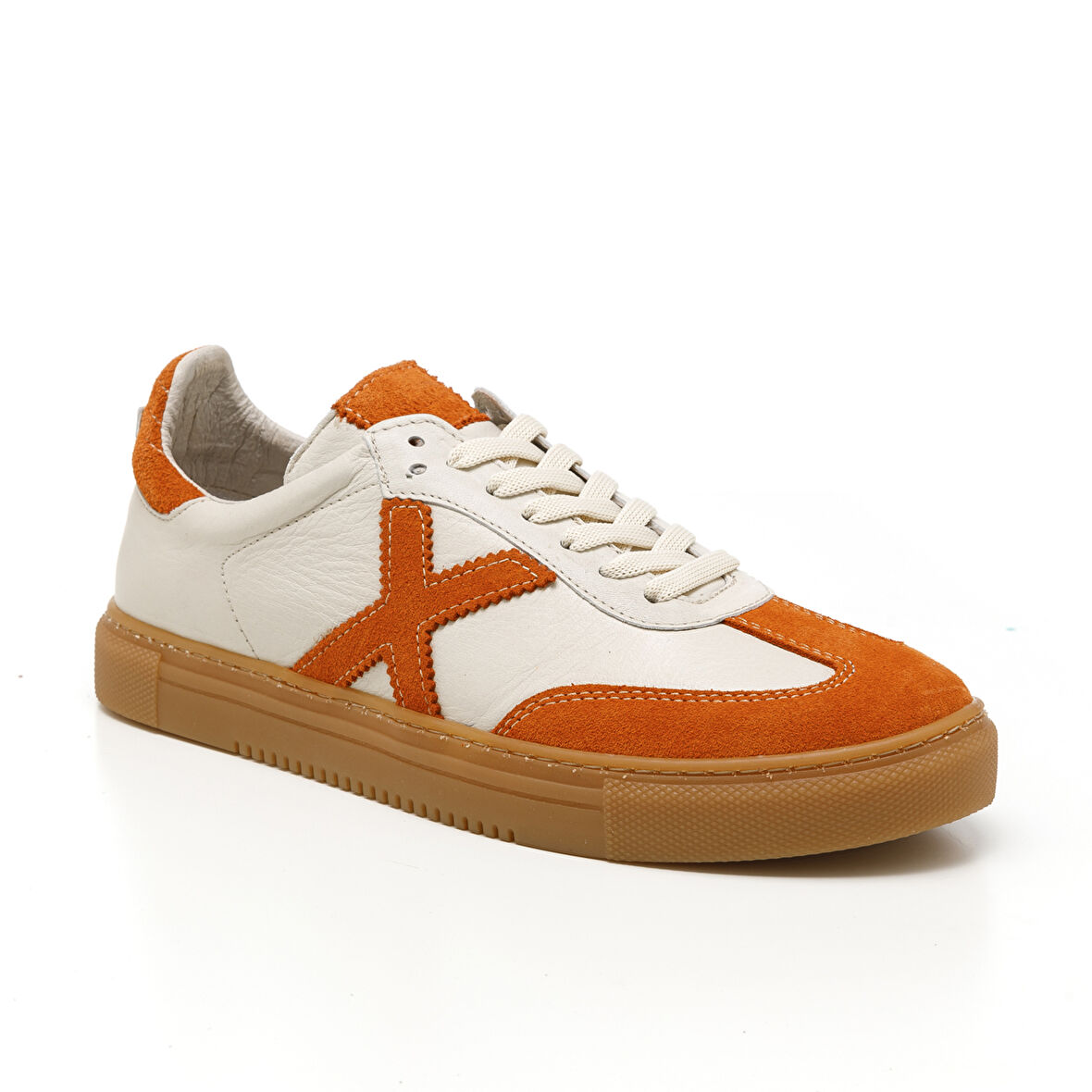 Kadın Sneaker ( Günlük) MAR-25Y-192-3030 John May Orange Süet-Bej Cilt-Orange Süet