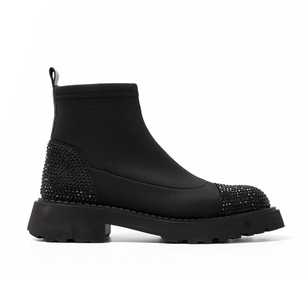 Kadın Bot GTN-24565 John May Siyah Strec Siyah Taş