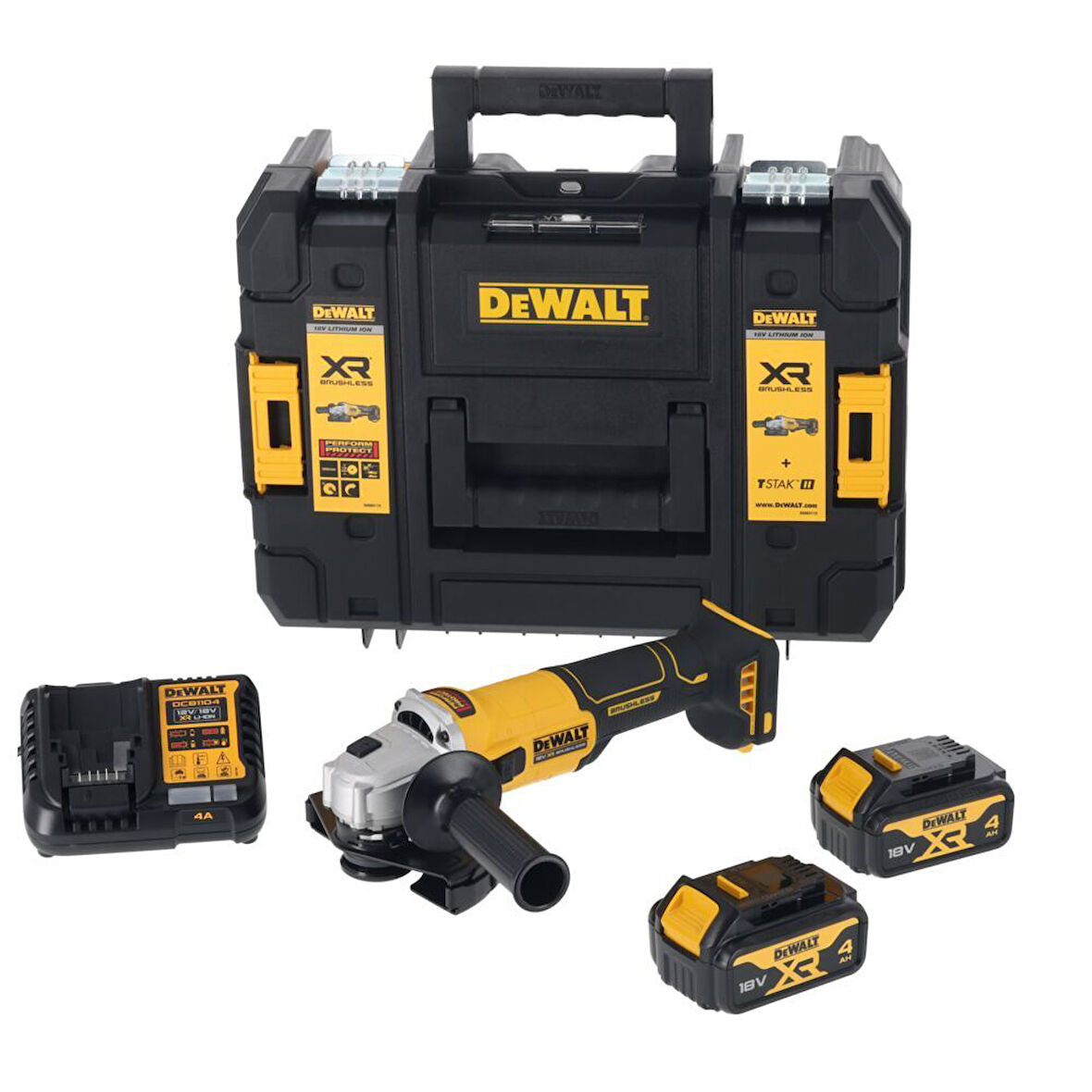Dewalt DCG407M2T 18V 4.0 Ah Çift Akülü 125mm Kömürsüz Avuç Taşlama