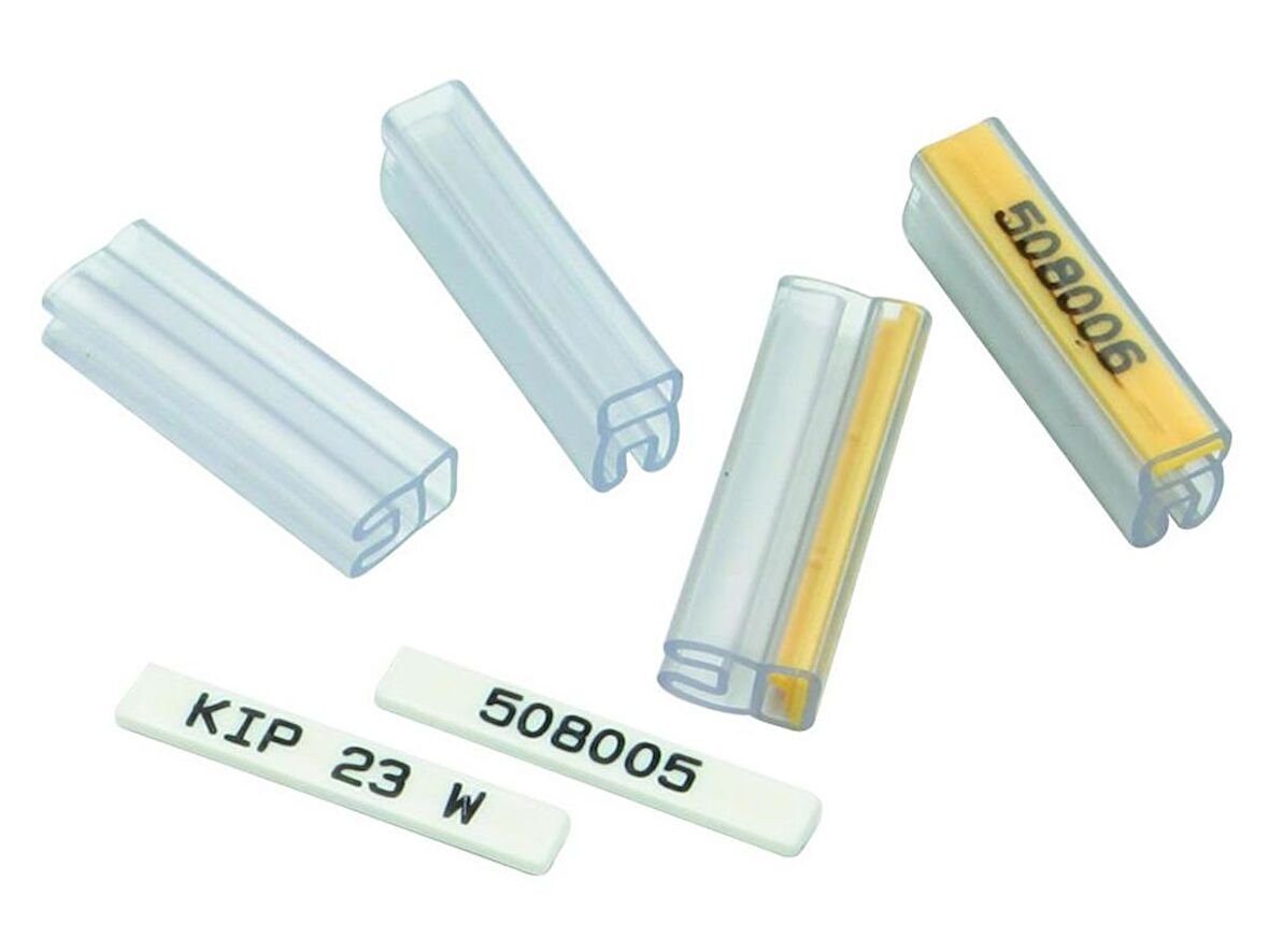 Kablo Etiket Taşıyıcı Şeffaf Tüp+Etiket 100 adet