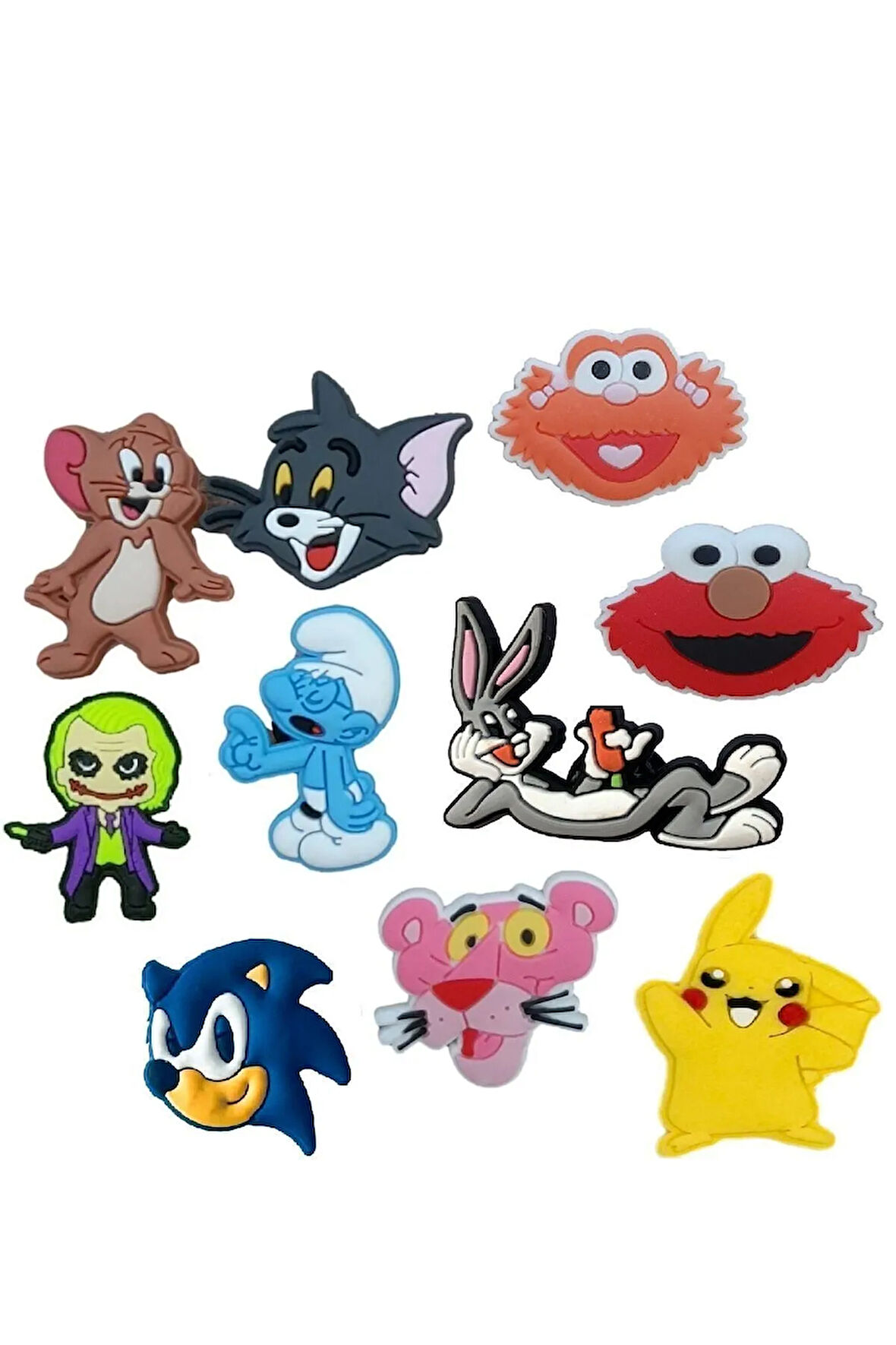 Terlik Süsü-terlik Tokası Çizgi Kahramanlar Karışık Popüler 10'lu Set