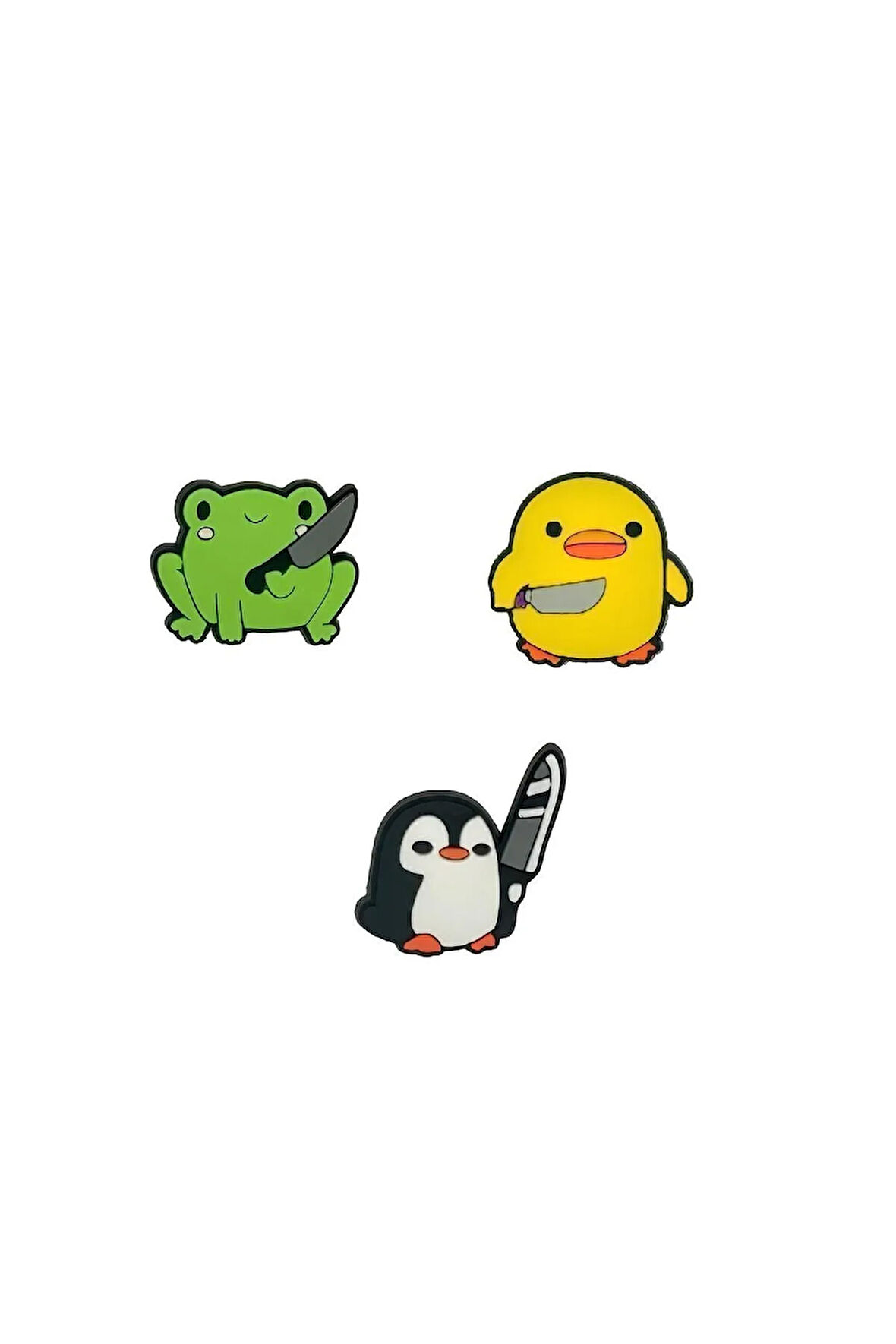 Terlik Süsü-terlik Tokası Bad Civciv - Bad Penguen - Bad Kurbağa 3'lü Bela Set