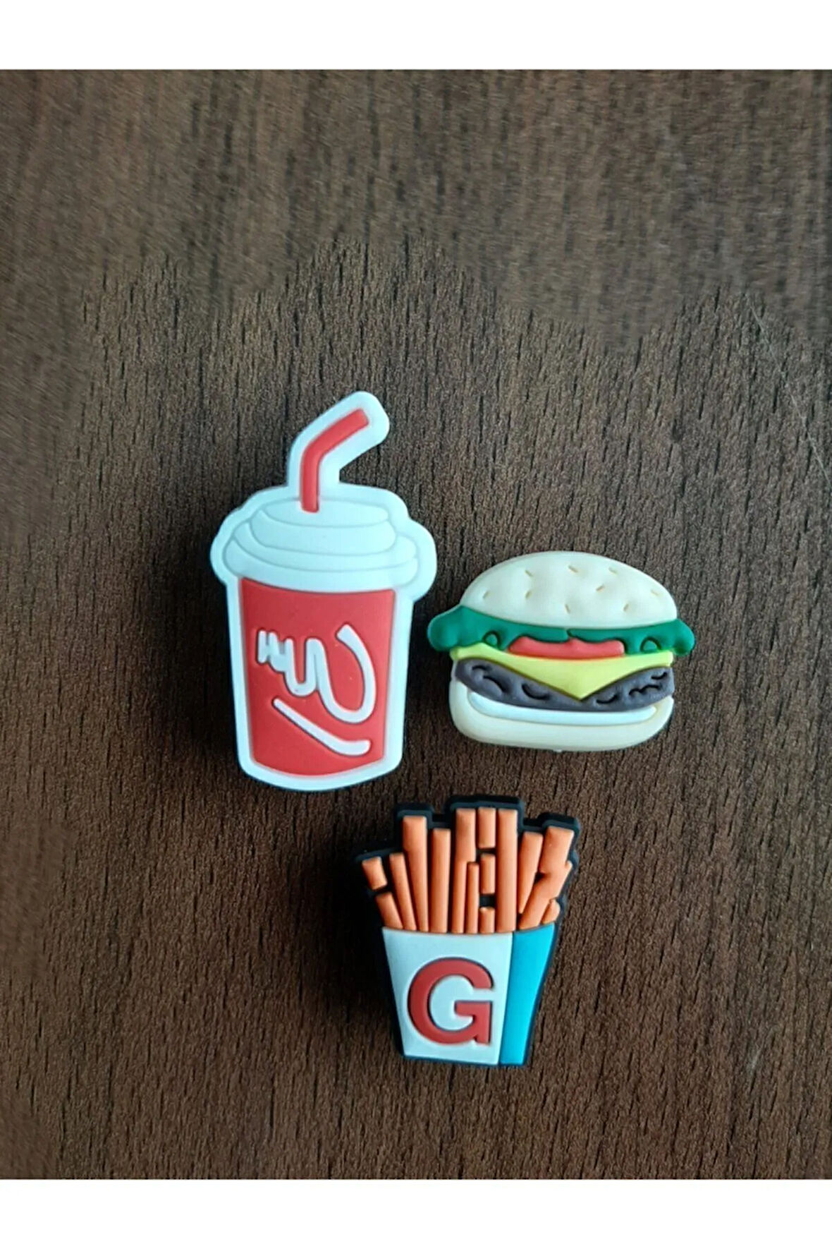 Terlik Süsü-terlik Tokası Hamburger-kola-patates Fast Food 3'lü Set