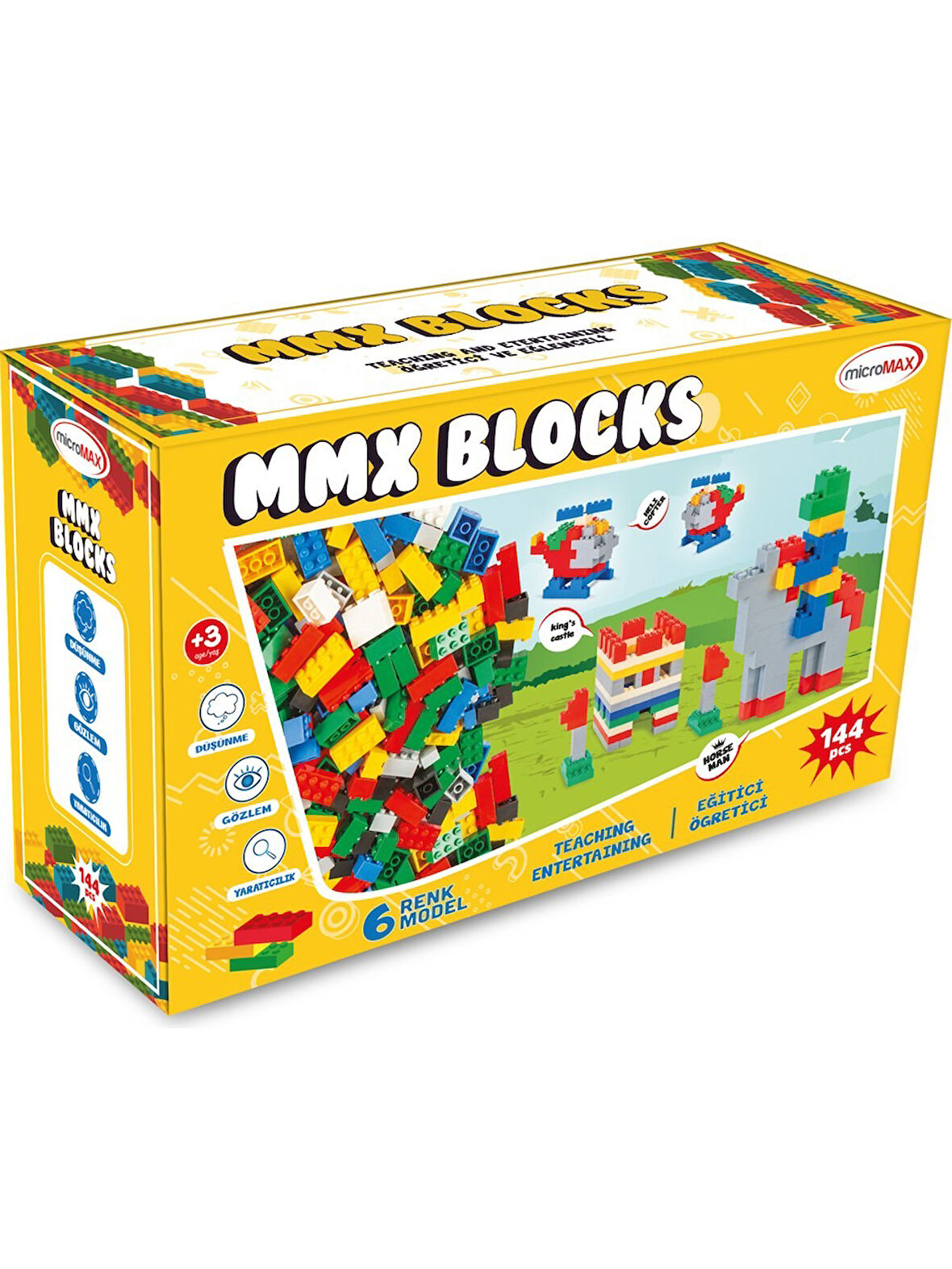 144 Parça Blok Setler Mega Block Set Lego Uyumlu Karton Kutulu