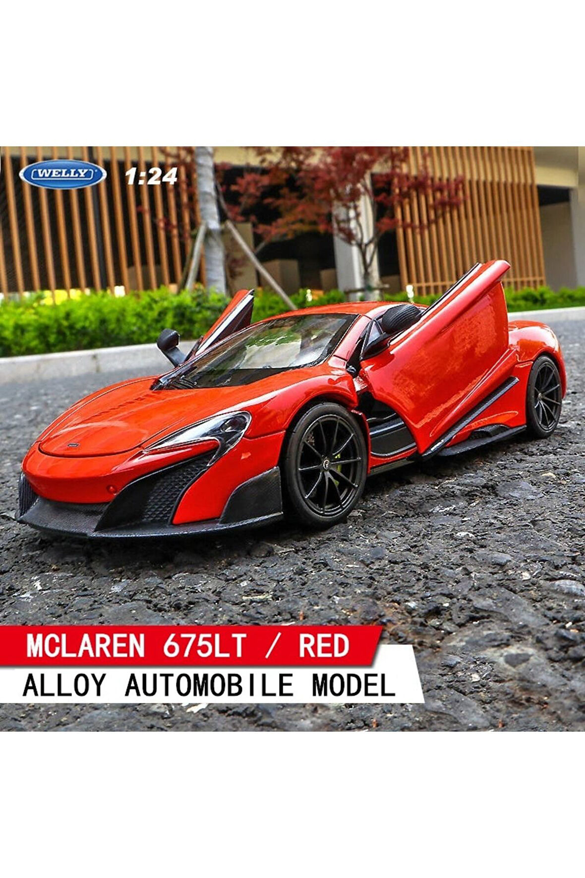 MCLAREN 675T KIRMIZI 1/24 Ölçek Diecast Metal Model Araba Koleksiyon